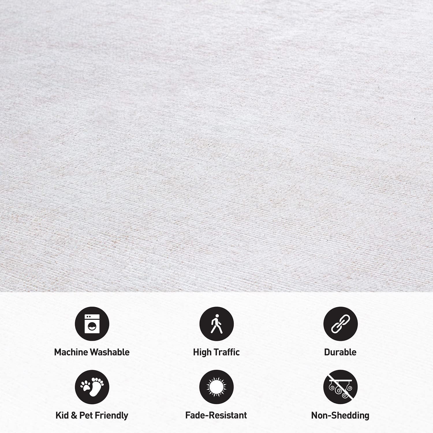Rugshop Alfombra contemporánea sólida, resistente a las manchas, ecológica, reciclada, lavable a máquina, 7 pies 7 pulgadas x 9 pies 6 pulgadas,