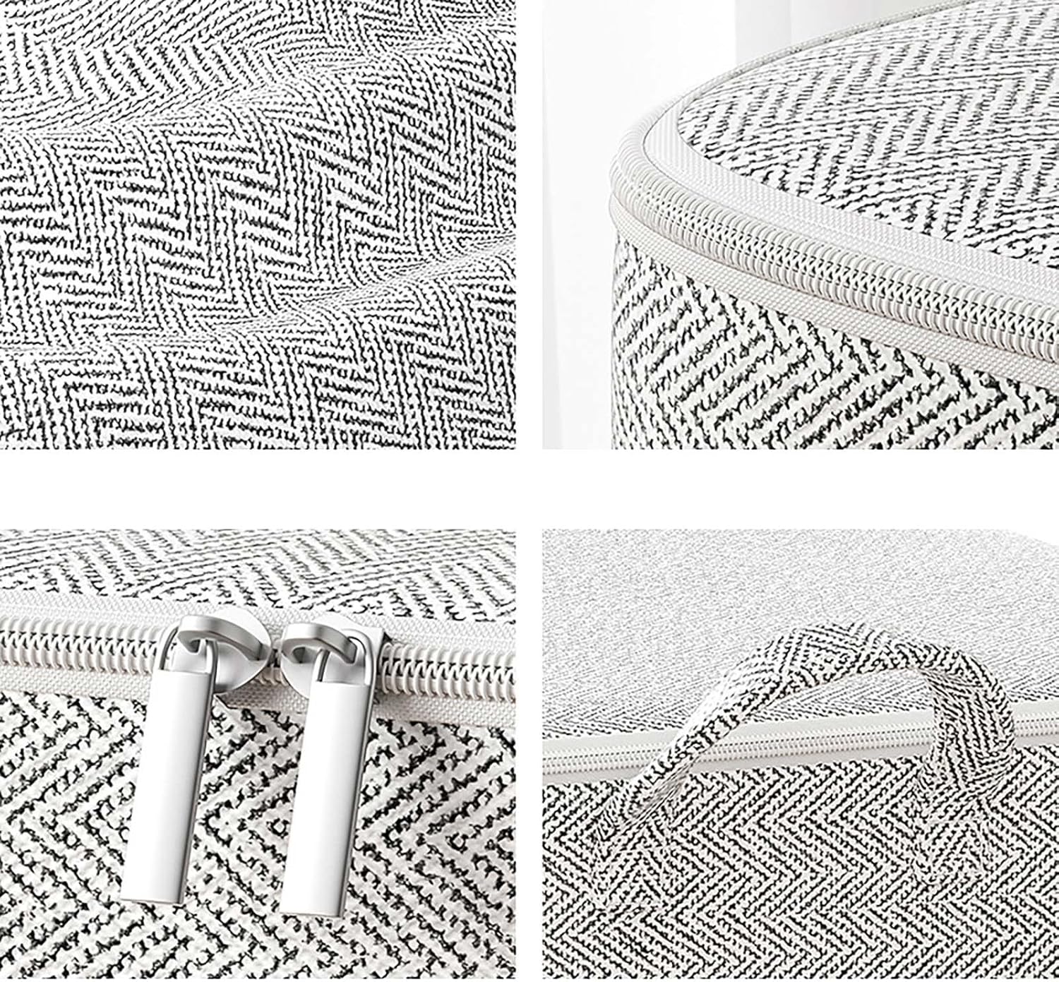 Bolsas de almacenamiento plegables con asas de transporte duraderas y cremallera, contenedores ahorradores de espacio para armario, cajas de mudanza