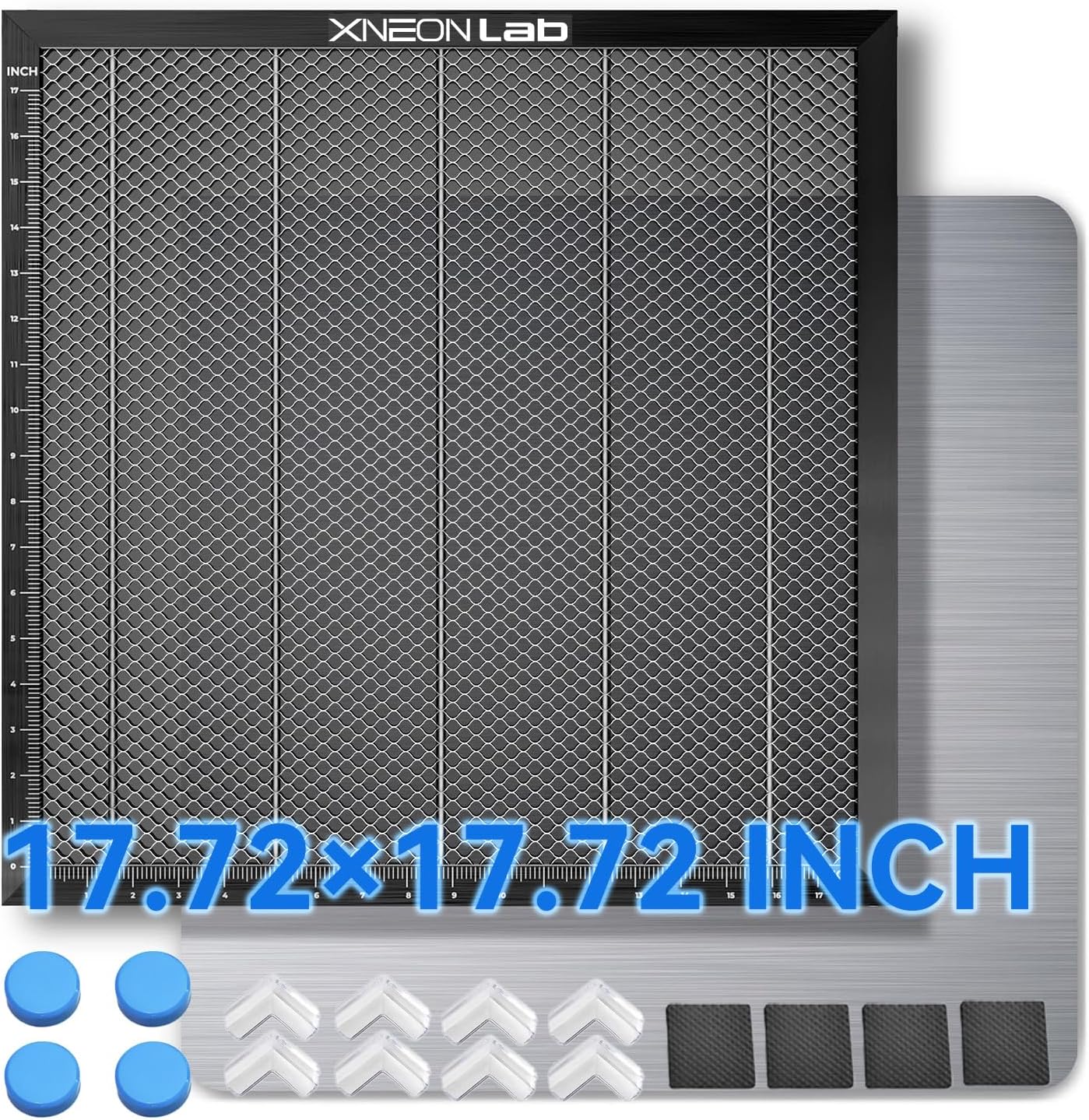Cama láser Honeycomb – Mesa de trabajo láser de 450 × 450 × 0.866 in con panel de aluminio para XTool D1D1 Pro y la mayoría de máquinas de corte de