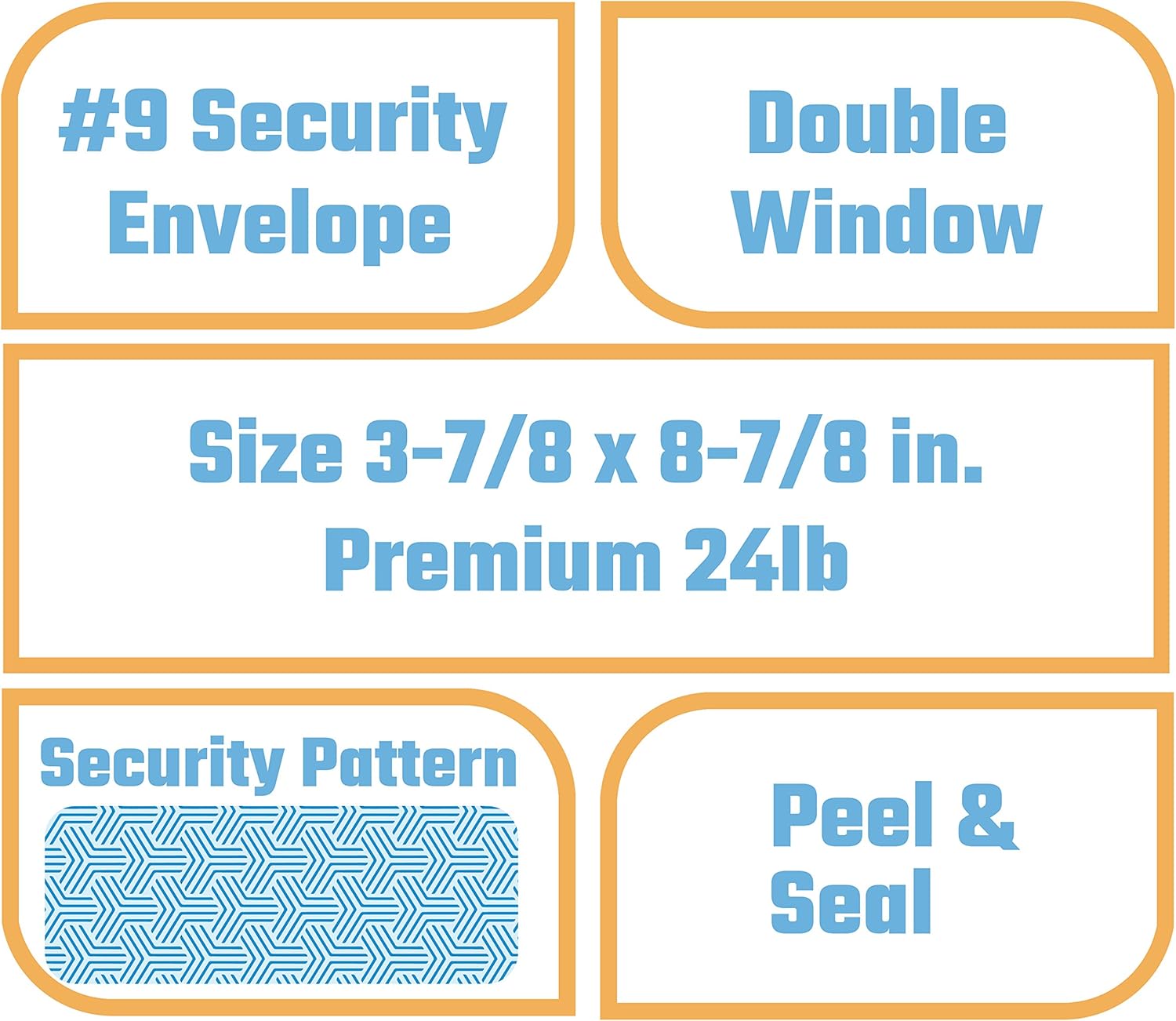 Sobres de seguridad 500#9 con doble ventana diseñados para facturas Quickbooks y declaraciones comerciales con solapa de despegar y sellar -3 78