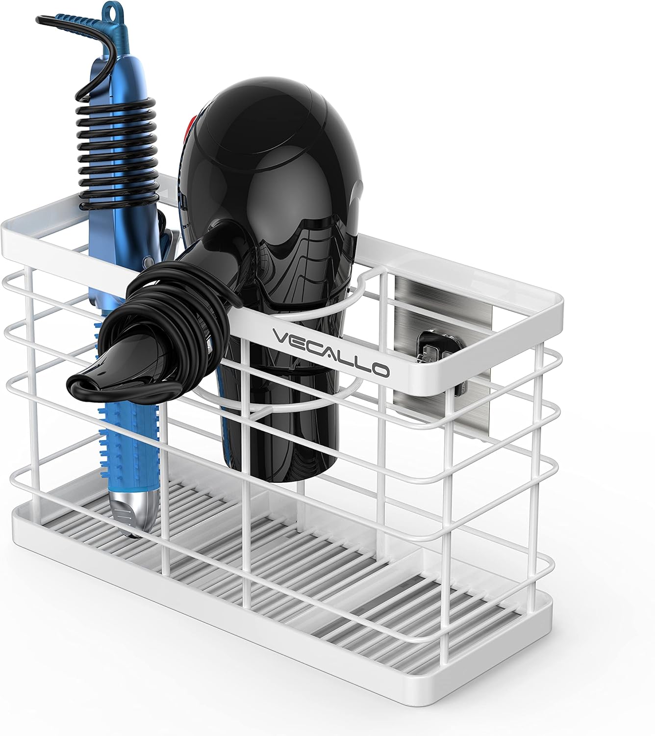 Organizador de herramientas para el cabello, soportes para rizador, cesta organizadora de baño, organizador de suministros para el cabello, soporte