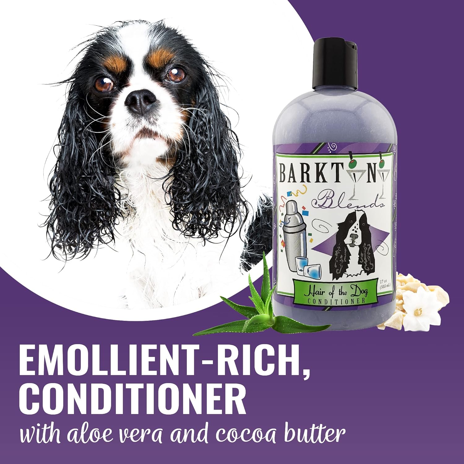 Kenic Barktini Blends – Acondicionador para mascotas para perros y gatos, acondicionador desenredante y suavizante para el pelo del perro, fórmula