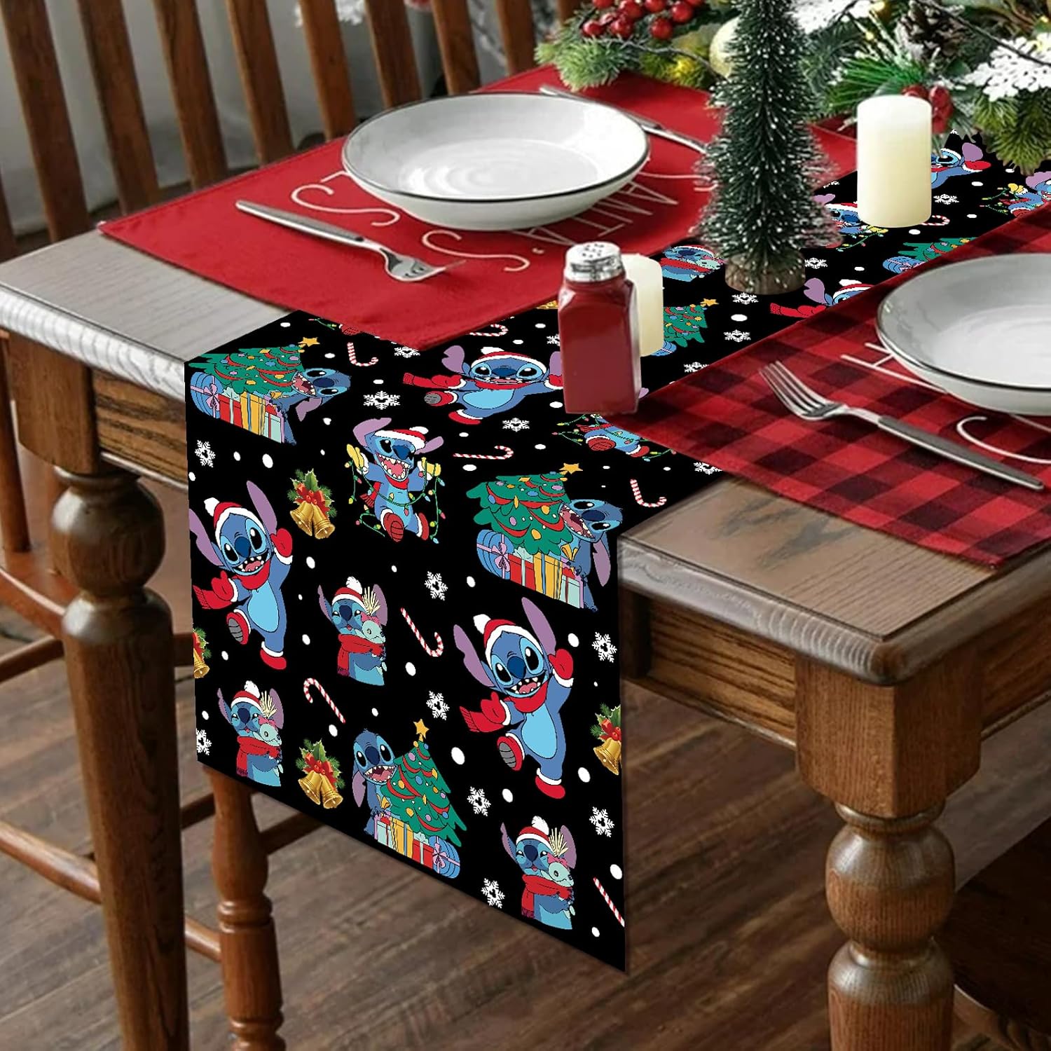 Camino de mesa para el día de Navidad para festivales, decoración de Navidad para vacaciones, decoración de camino de mesa de comedor de cocina de
