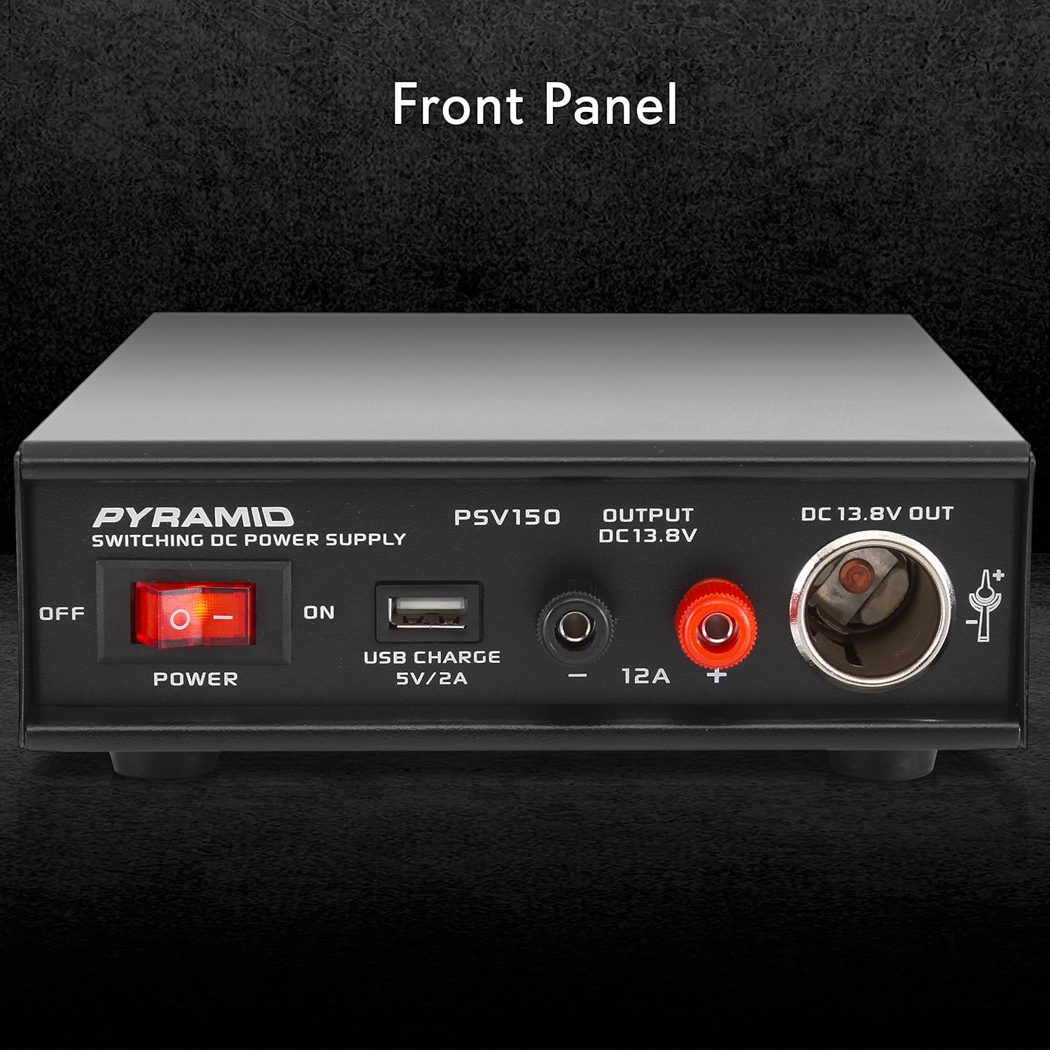 Pyramid Convertidor universal de fuente de alimentación AC-DC 12V entrada de CA dual de 115230V, puerto USB, terminal de tornillo para encendedor de
