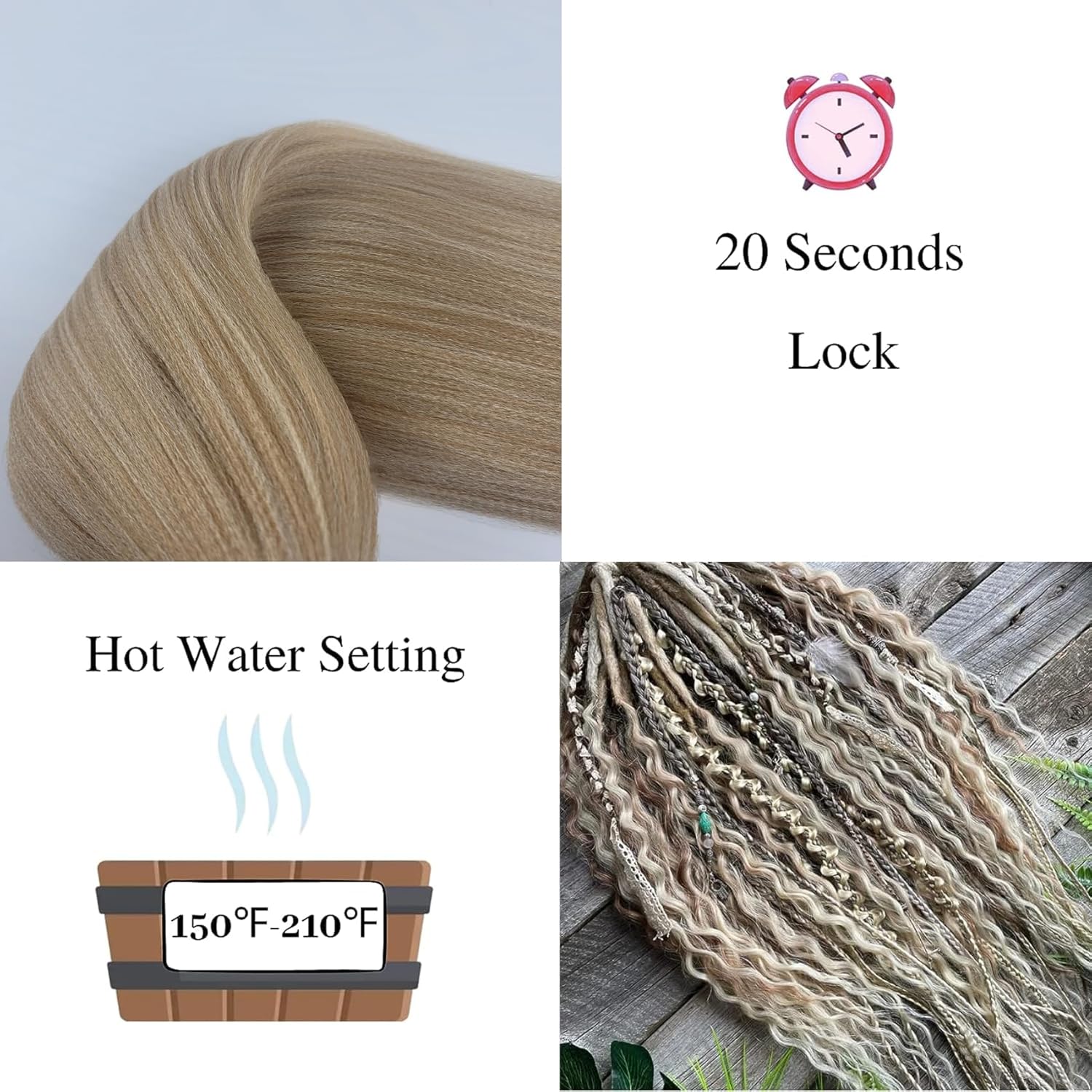 Extensiones de cabello trenzado Kanekalon preestirado rubio castaño, se alimentan en trenzas