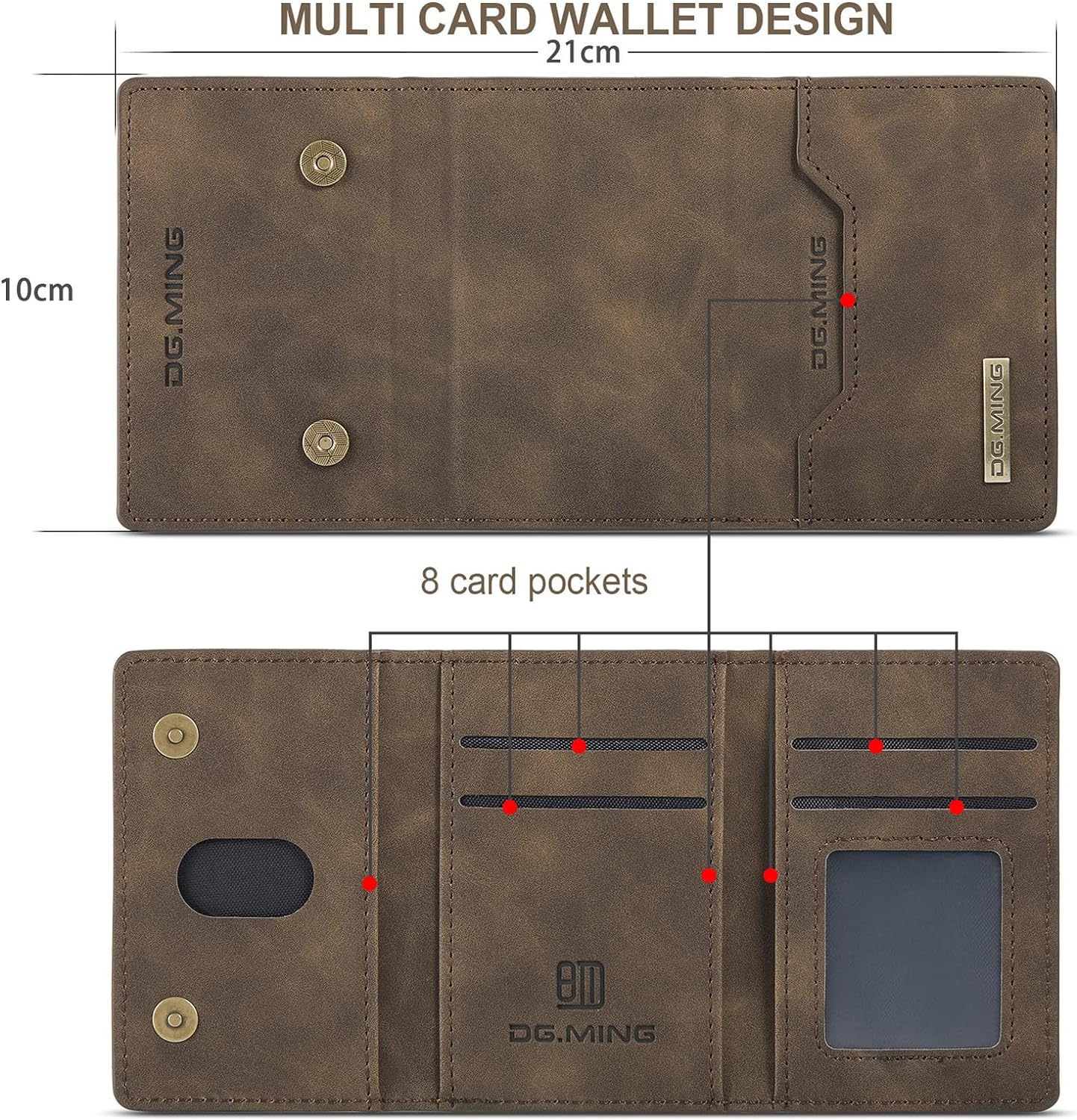 SZHAIYU Fundas de cuero tipo cartera para teléfono compatibles con iPhone 15 Pro Max con tarjetero para hombres de 6.7 pulgadas, cubierta trasera