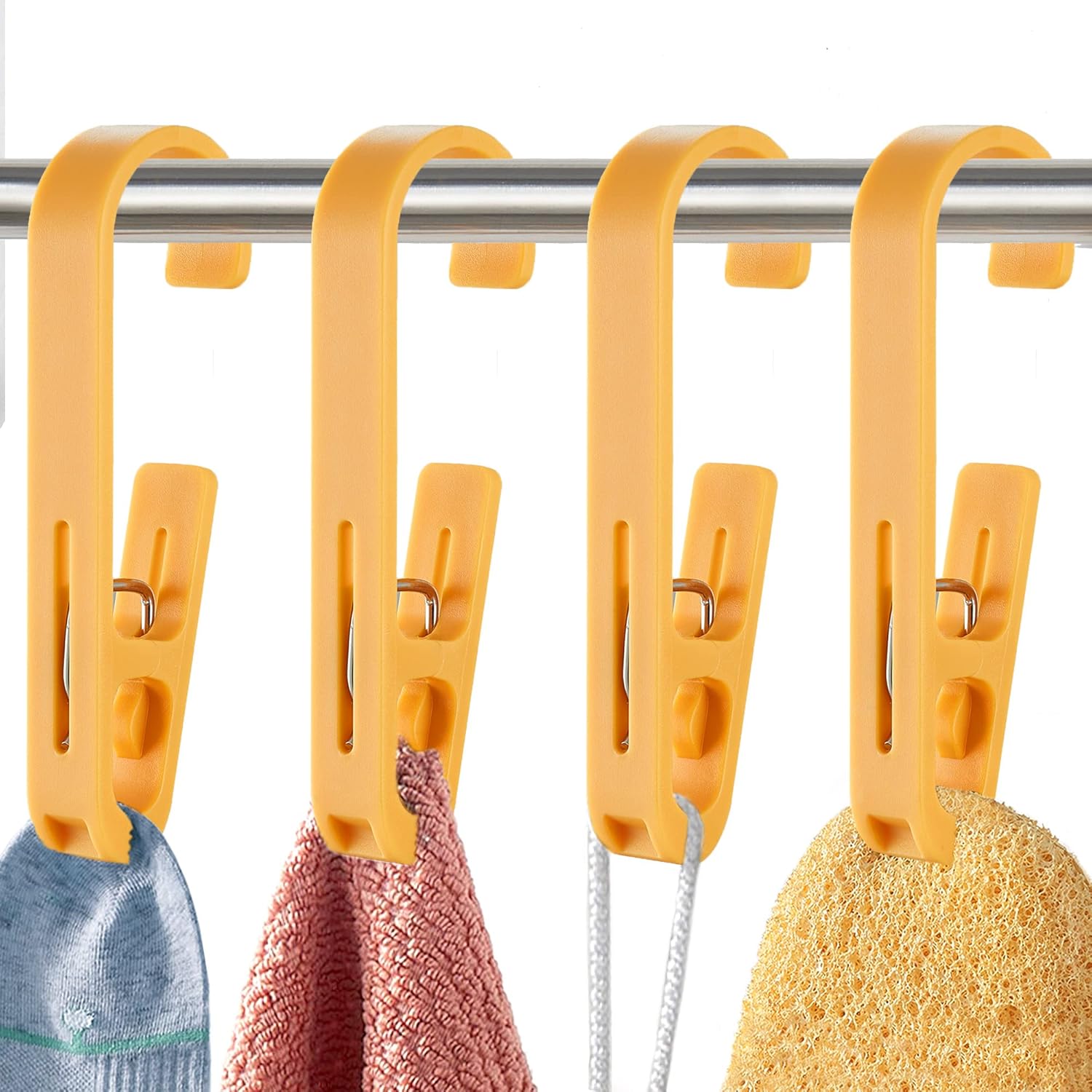 XoYoZo Ganchos de lavandería con clips, organizador de armario, abrazaderas para calcetines, sujetadores para botas, toallas para baño, armario,