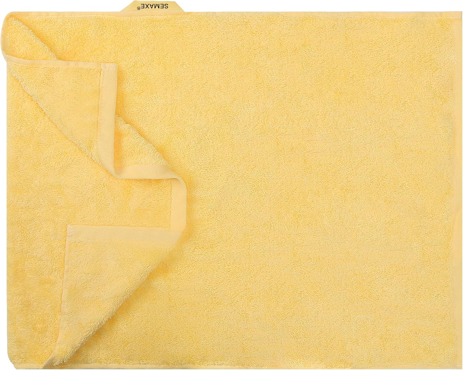 SEMAXE – Toalla de mano 100% algodón, toalla suave y altamente absorbente, calidad de hotel y spa, 16 x 27 pulgadas, 1 toalla de mano amarilla