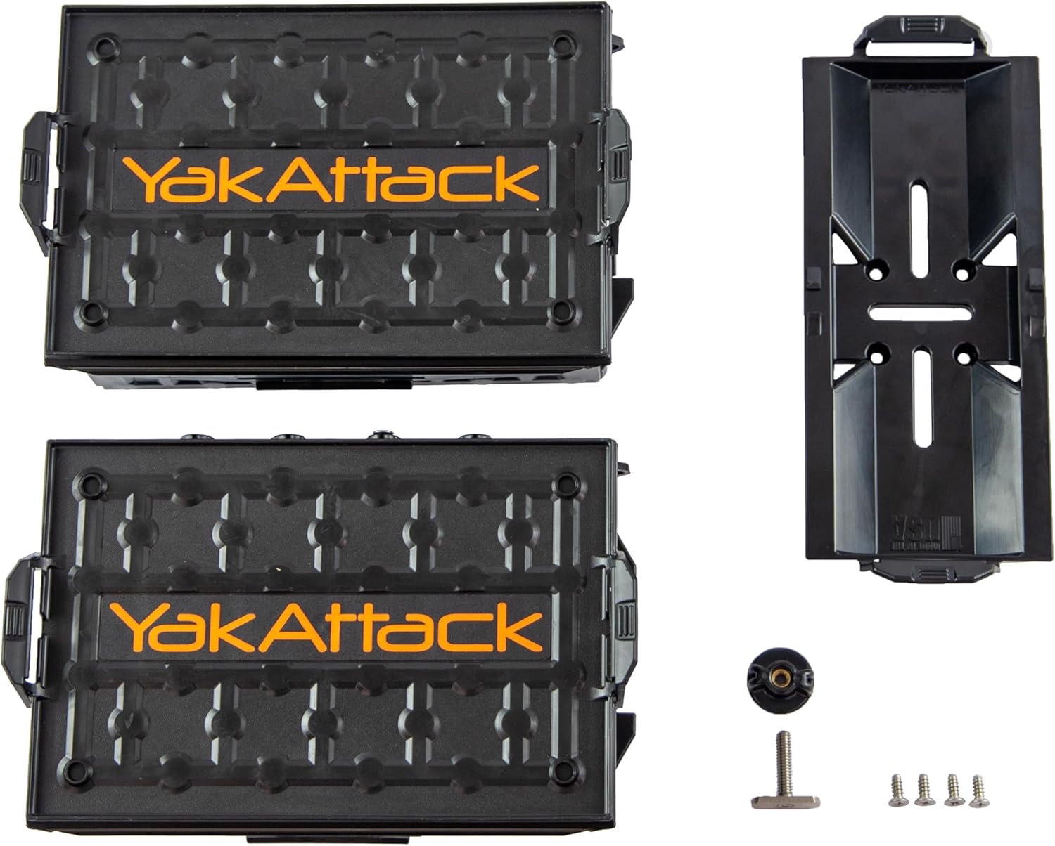 YakAttack Sistema de caja de almacenamiento de equipo de pesca apilable TracPak  Accesorios de pesca en kayak