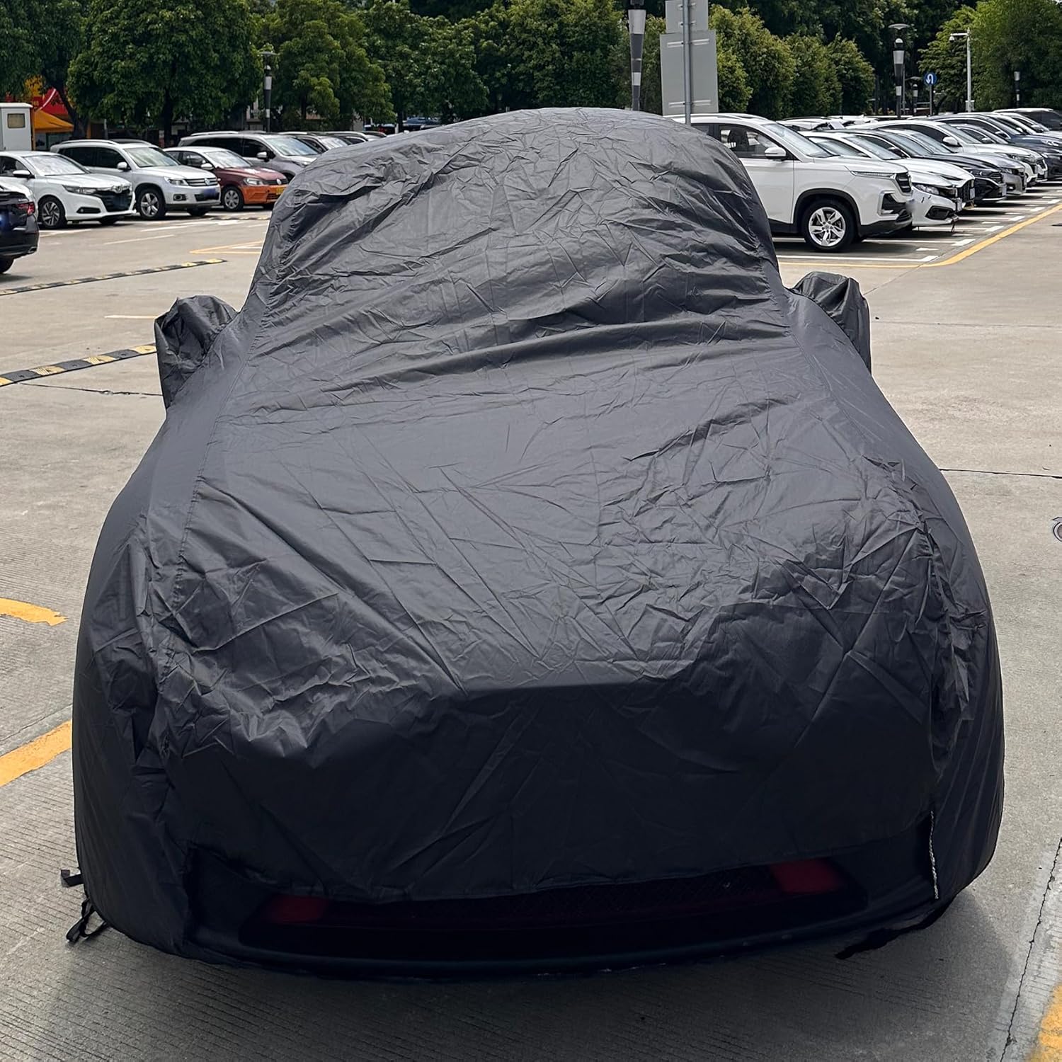Tesla Model Y – Funda impermeable para automóvil, cubierta exterior completa, protección contra todo tipo de clima, a prueba de rayos UV, protector