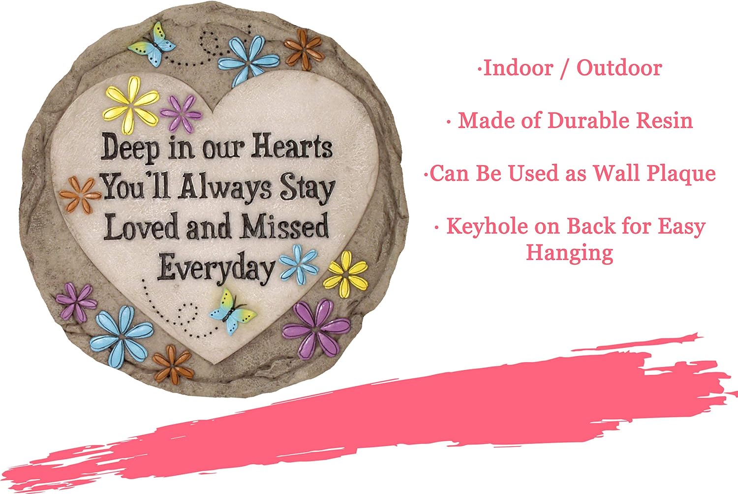 Spoontiques – Decoración de jardín – If Love Could Have Saved You Stepping Stone – Piedra decorativa para jardín