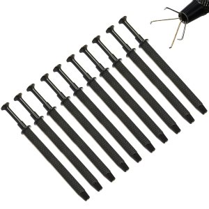 Juego de 10 piezas de 4 puntas de bola para piercing de bola, soporte de cuentas de acero, gemas de diamante, herramientas tácticas todo negro Juego de 10 piezas de 4 puntas de bola para piercing de bola, soporte de cuentas de acero, gemas de diamante, herramientas tácticas todo negro