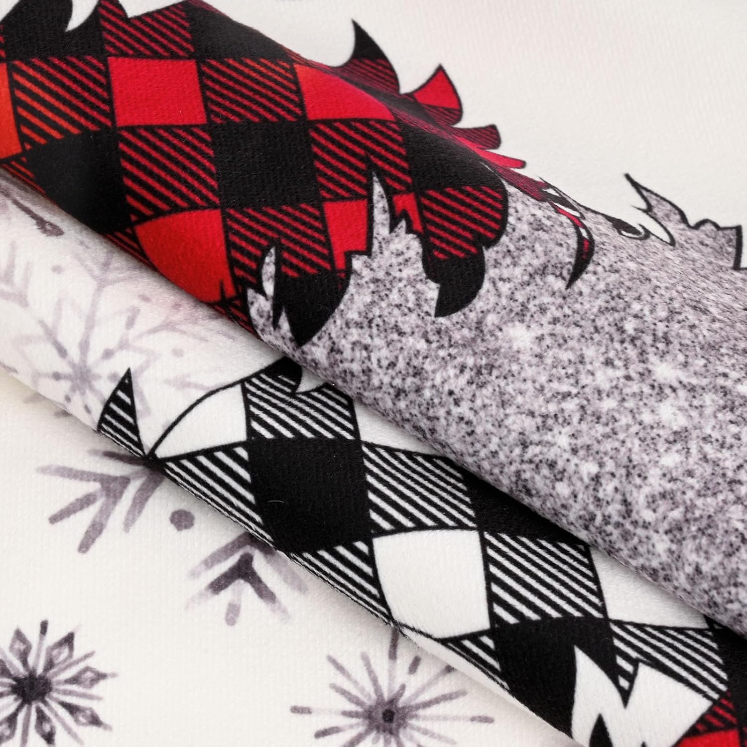 Juego de 2 fundas de almohada de Navidad, con copos de nieve, árbol de Navidad con felpa suave, fundas de cojín decorativas de invierno para sofá y