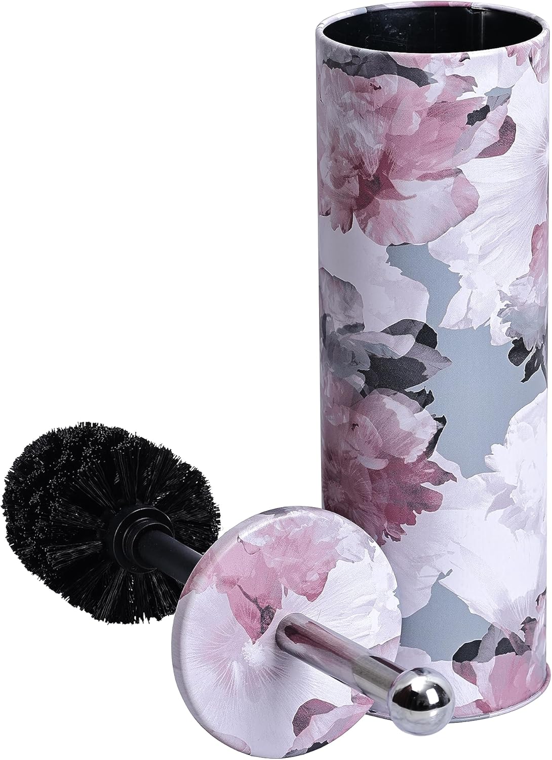 Escobilla para inodoro con soporte, multicolor, metal