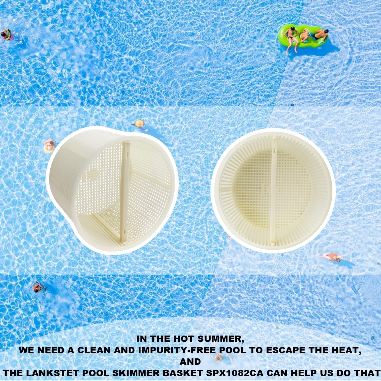 Cesta de skimmer de piscina spx1082ca apta para cestas Hayward Skimmer para piscinas enterradas, repuesto B-152 Aladdin