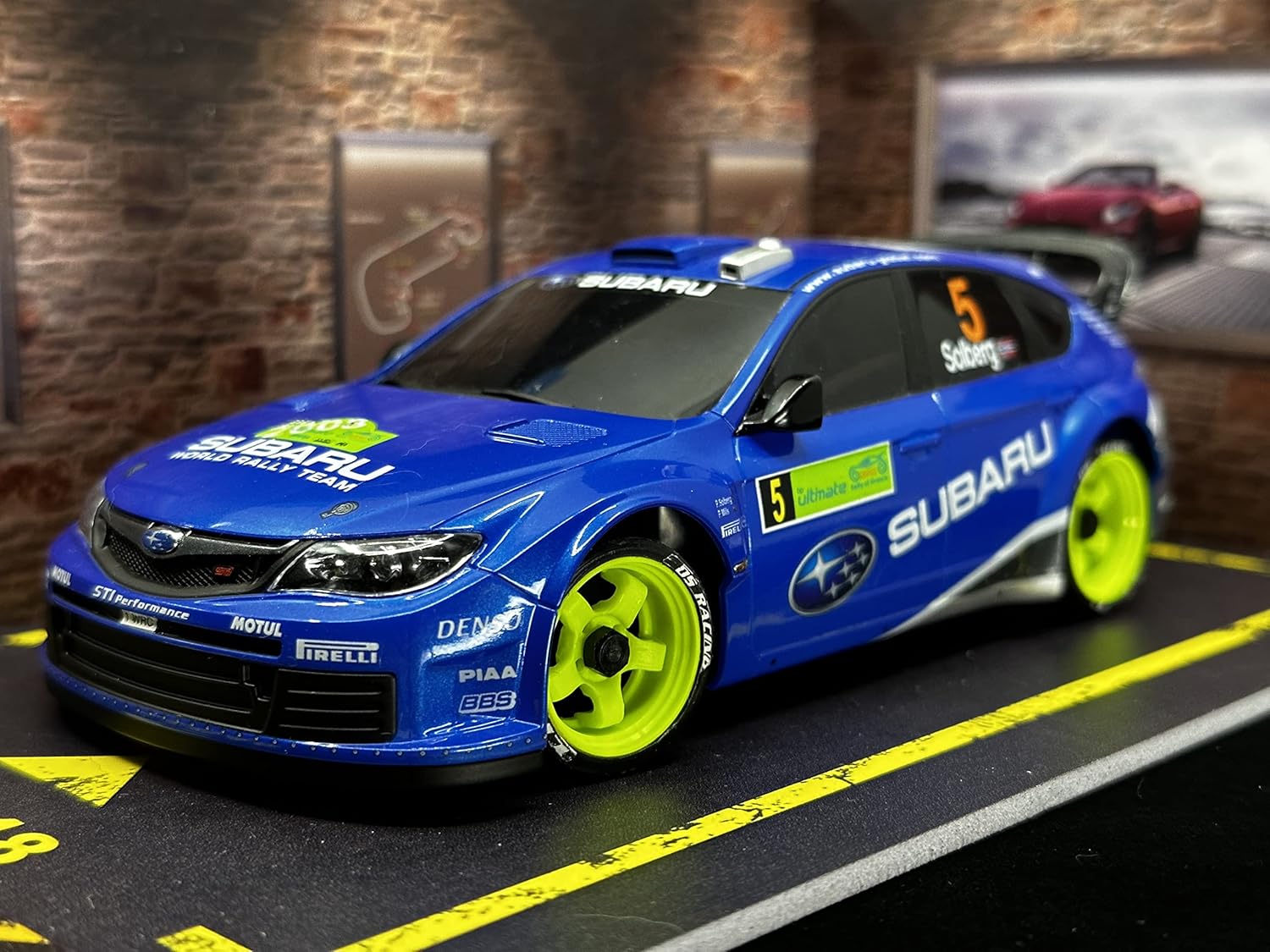 DS Racing – Juego de llantas de 8 piezas FLU Lime para Kyosho Mini-Z AWD MA020 MA030 RC 124 128 Mini-Q DRZ GLD 0.787in de diámetro (todo estrecho)