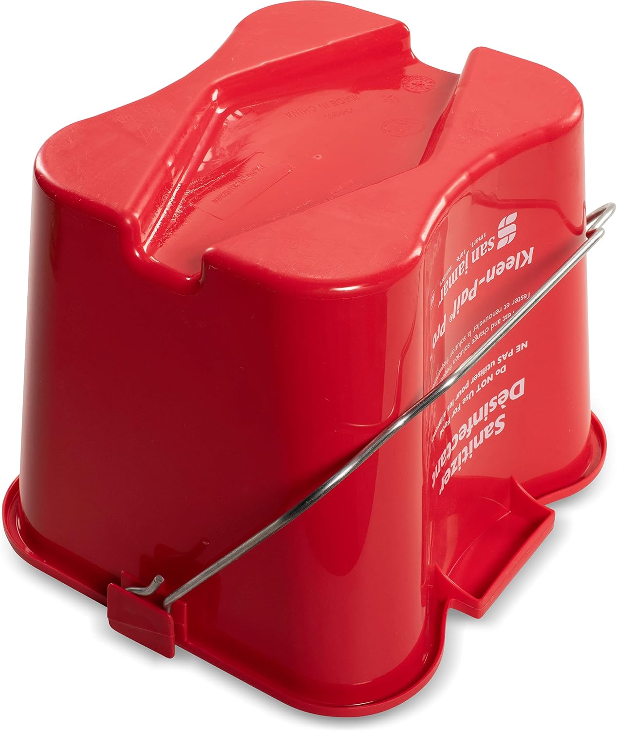 San Jamar Kleen-Pail Pro – Cubo de limpieza para desinfectante, con asa de fianza, para limpieza, cocinas, restaurantes y uso de limpieza, plástico,