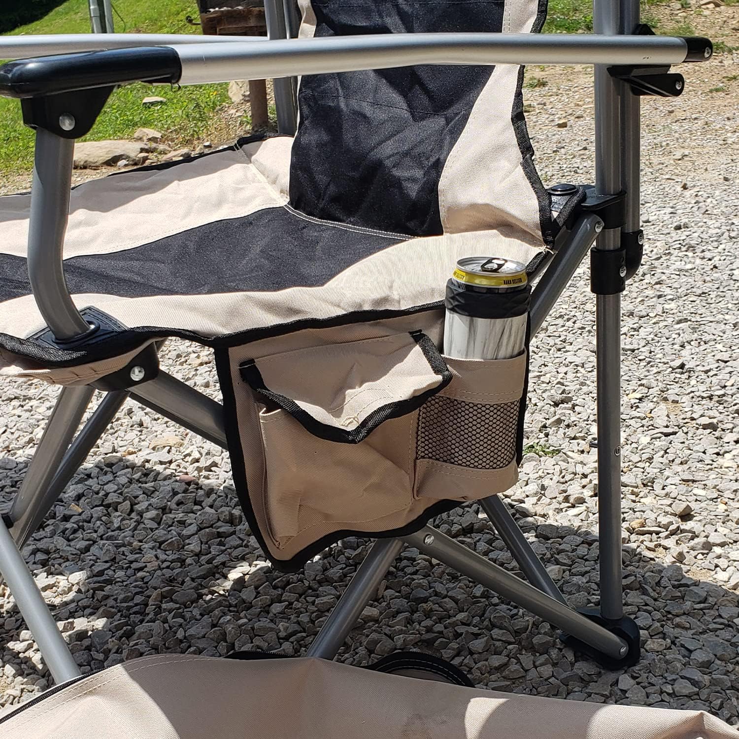 Raptor Series OFFGRID – Silla portátil plegable para acampar con bolsa de transporte, resistente, de gran tamaño