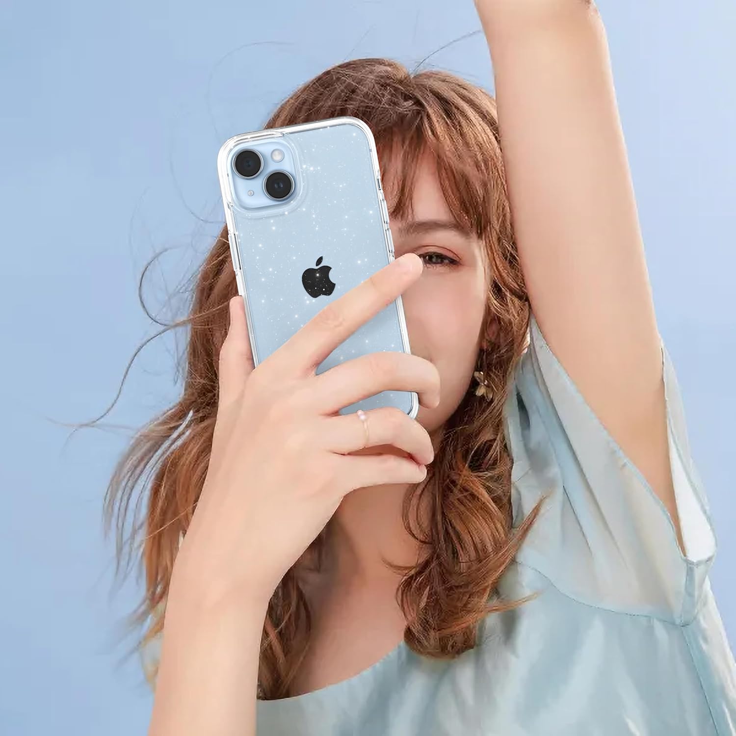 Funda para iPhone Xs Max, funda protectora con purpurina brillante a prueba de golpes para mujeres y niñas, 6.5 pulgadas, transparente con purpurina