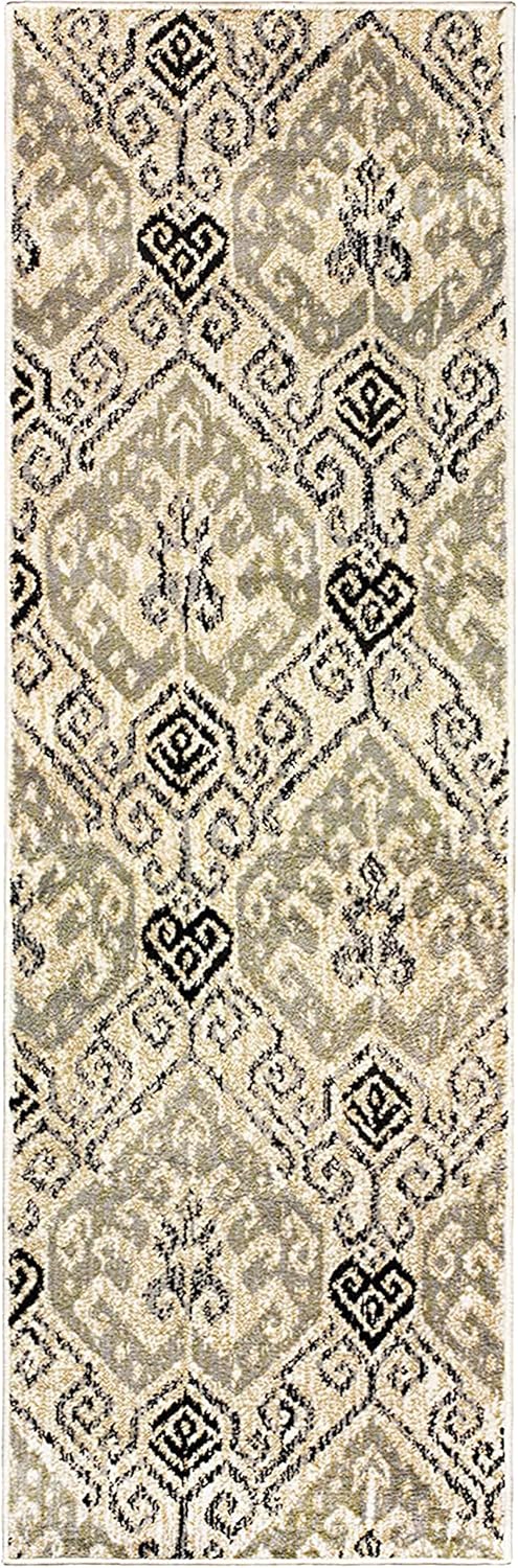 SUPERIOR Alfombra de pasillo para interiores con respaldo de yute, perfecta para entrada, oficina, sala de estar, dormitorio, cocina, comedor,