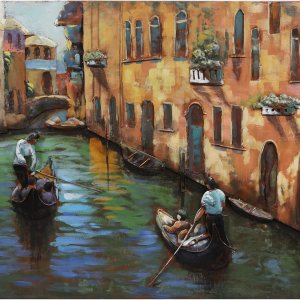 Empire Art Direct Arte de pared dimensional pintado a mano de hierro mixto de Venecia, 48 x 32 x 2.4 pulgadas, listo para colgar (PMO-140335-4832) Empire Art Direct Arte de pared dimensional pintado a mano de hierro mixto de Venecia, 48 x 32 x 2.4 pulgadas, listo para colgar (PMO-140335-4832)