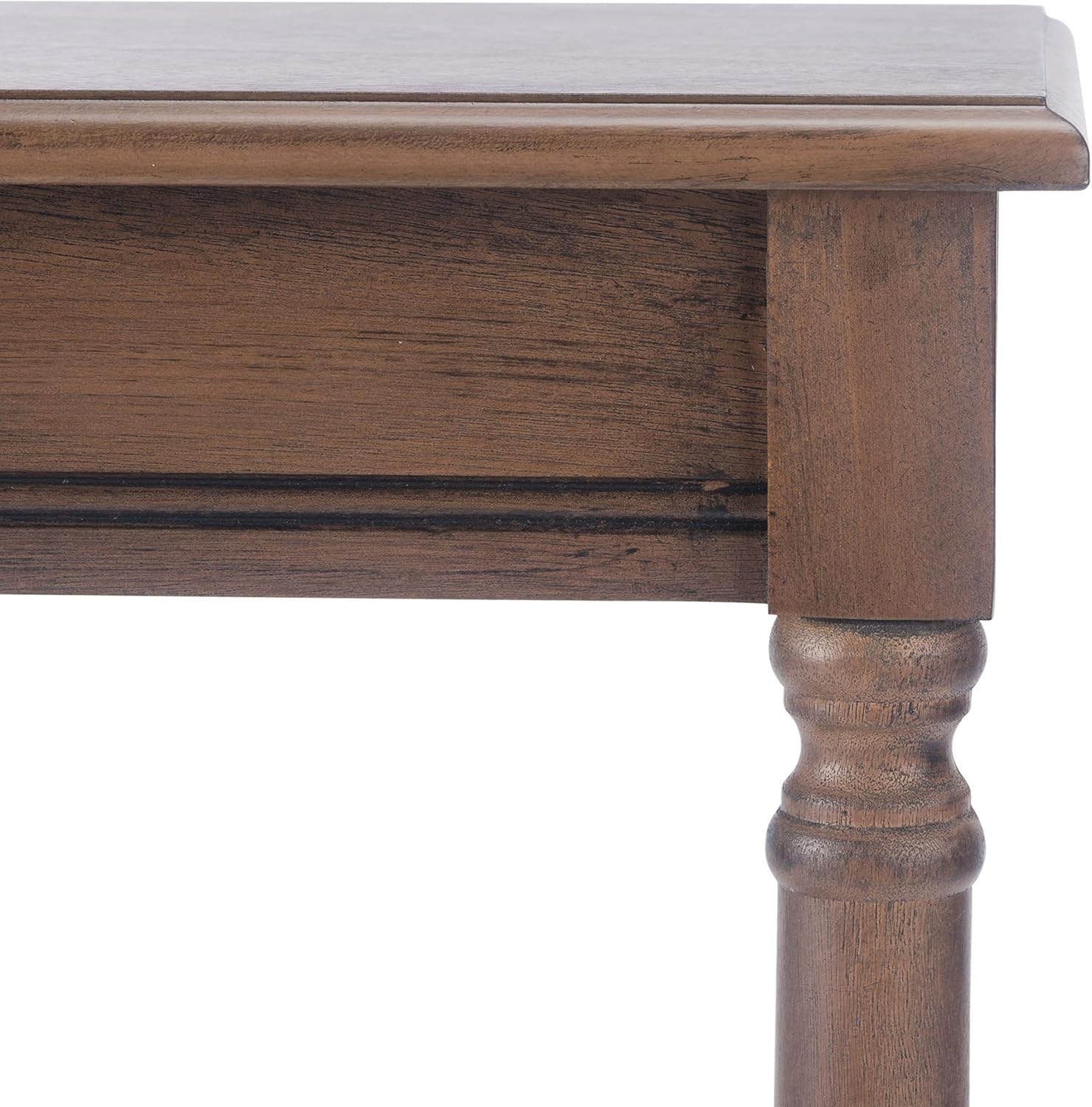 Safavieh Home Collection Tinsley – Mesa consola rectangular con estante inferior marrón