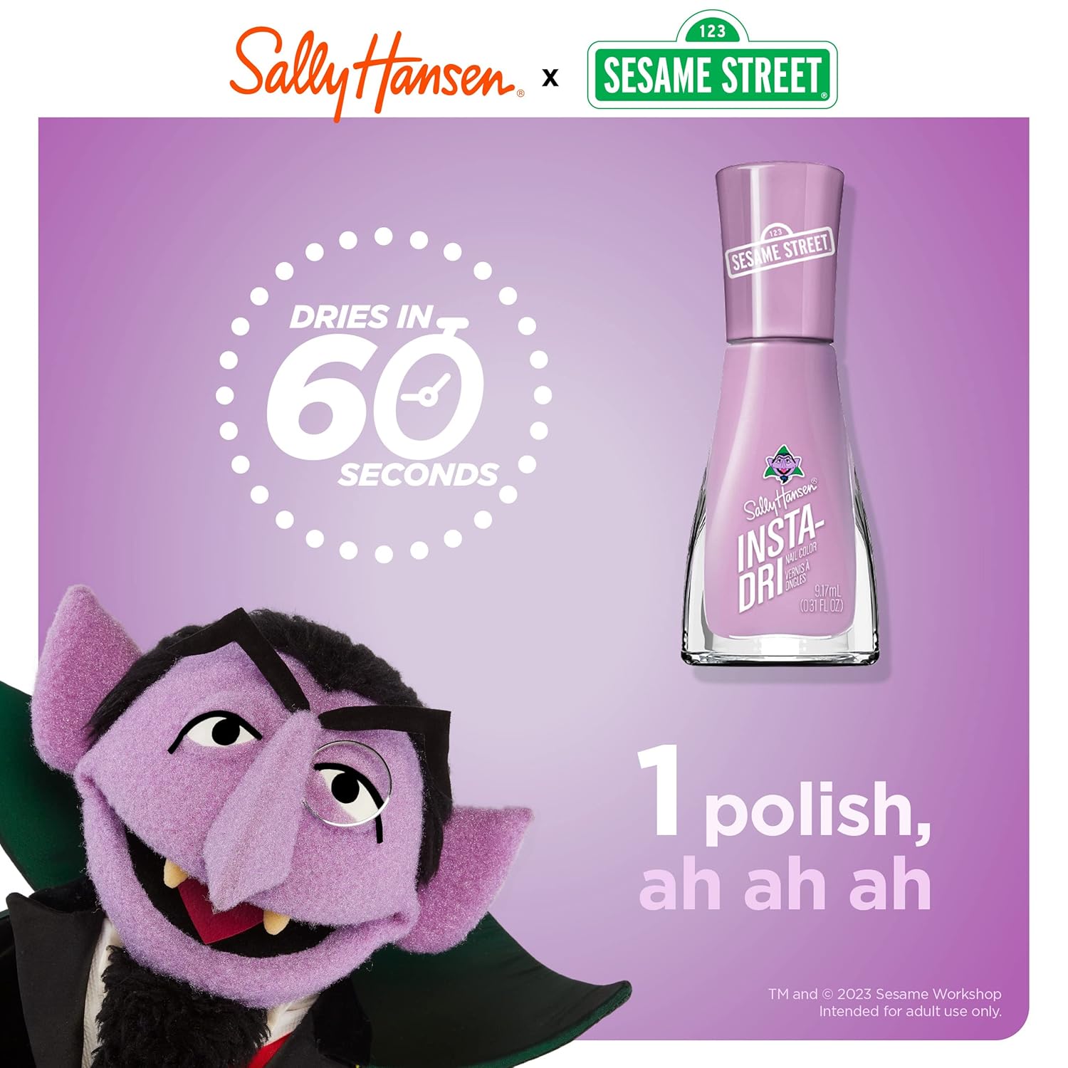 Sally Hansen Insta-Dri Sesame Street Collection Esmalte de uñas SCRAM! 0.31 fl oz