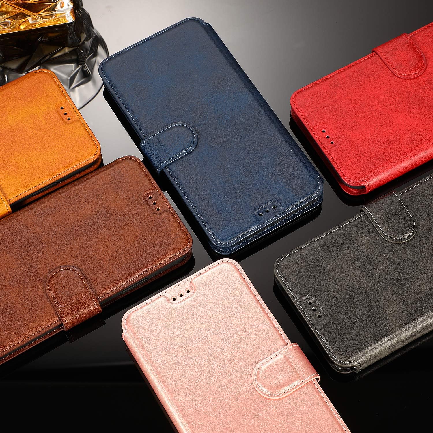 QLTYPRI Para Samsung Galaxy A50 Case A50S A30S Funda Premium PU Cuero Simple Wallet Case Ranuras Para Tarjetas Soporte Manos Libres Cierre Magnético