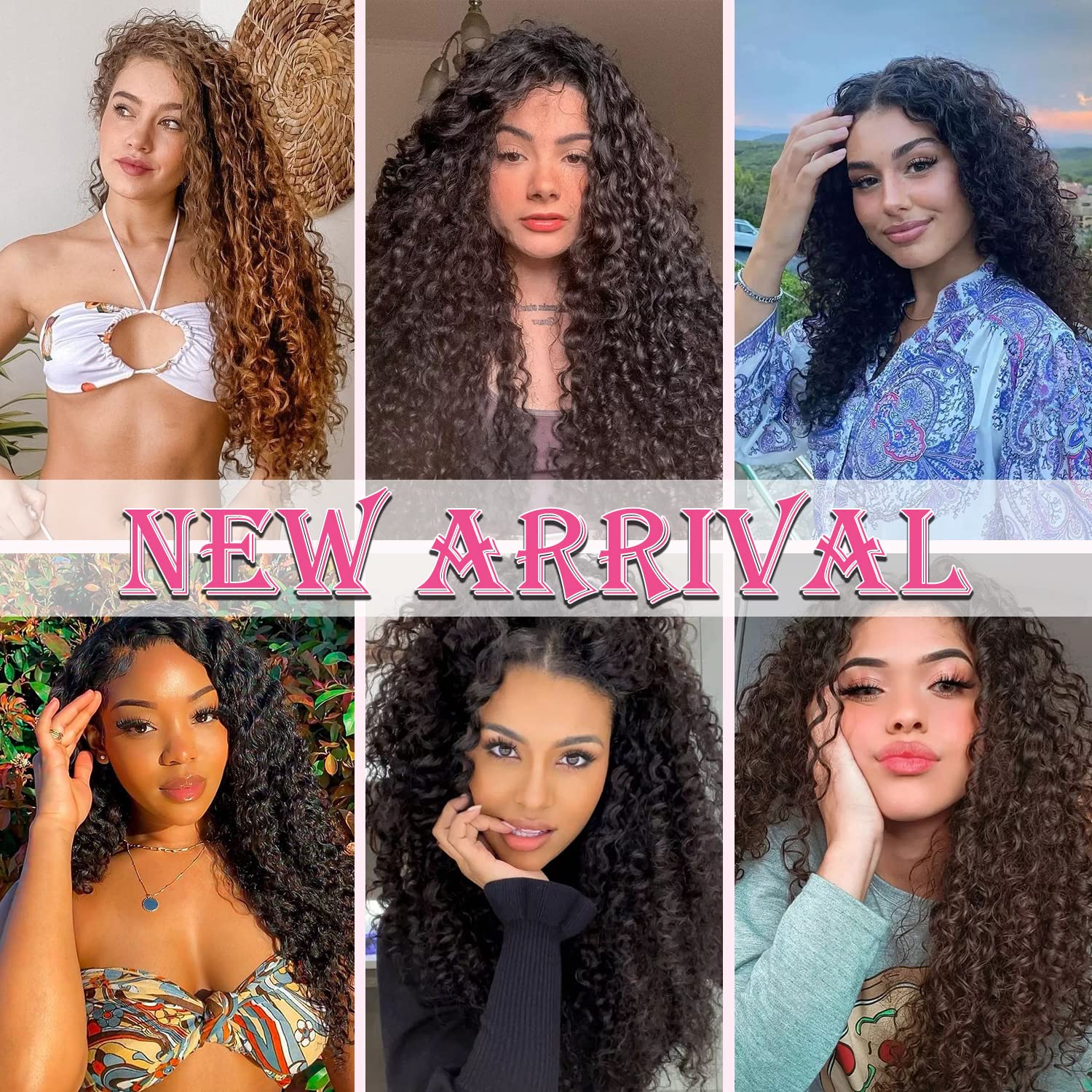 Gogo – Cabello rizado de ganchillo de 8 pulgadas, 6 paquetes, pelo corto rizado de ganchillo para playa, rizos de agua, cabello rizado con trenzas