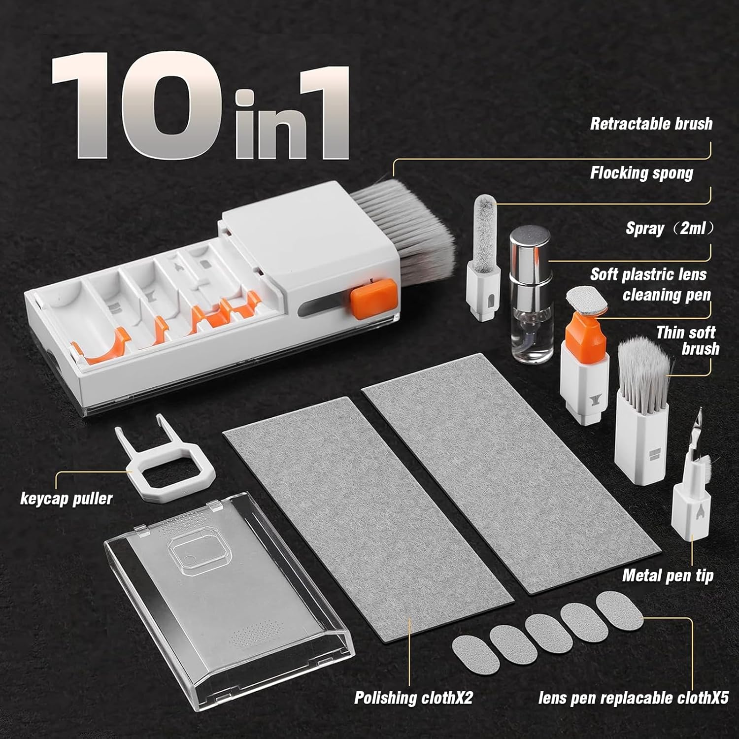 Kit de limpieza para Airpods, kit de limpieza de auriculares para Airpods Pro 1, 2, 3, kit de limpieza de teléfono con cepillo para limpiador de
