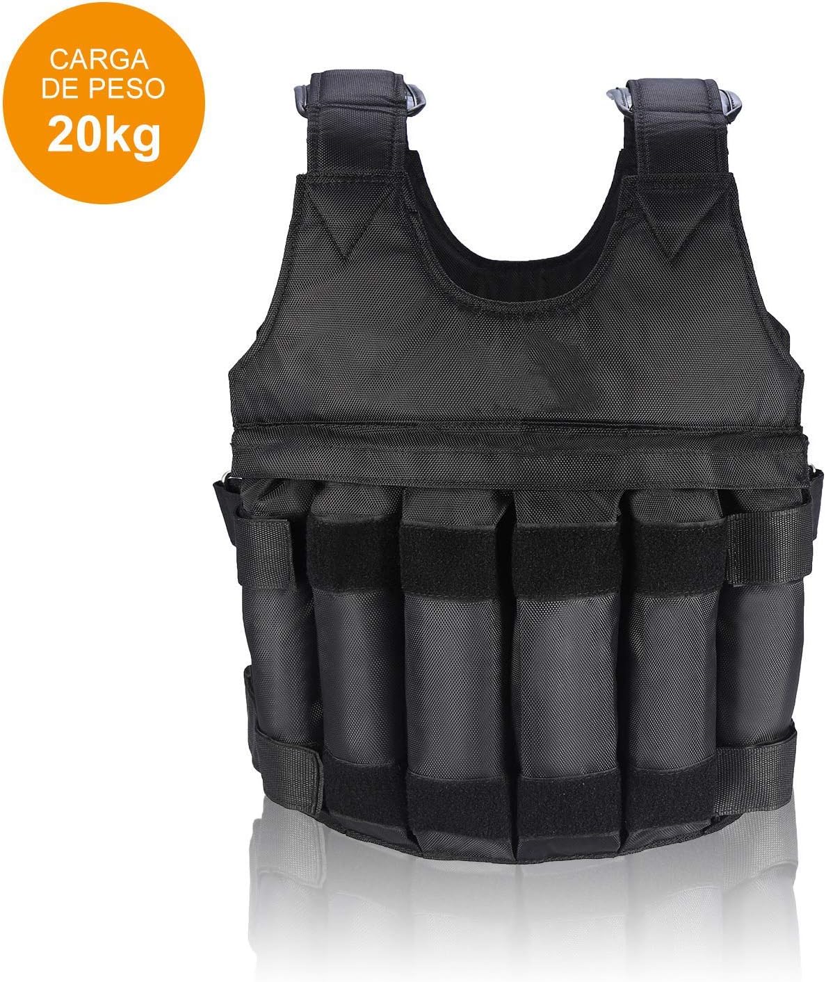 Chaleco con peso, carga máxima ajustable, 44.1 lbs, chaleco de entrenamiento de ejercicio, gimnasio, pérdida de peso, chaqueta de entrenamiento de