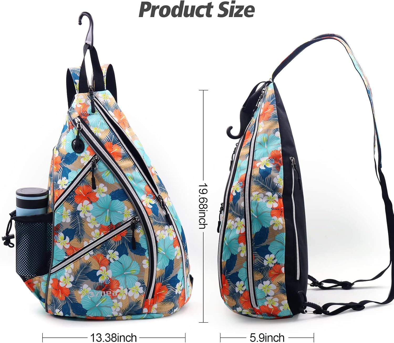 ZOEA Bolsa de pickleball deportiva para mujeres y hombres, mochila ajustable de pickleball con gancho para cerca, se adapta a 4 paletas y todos tus