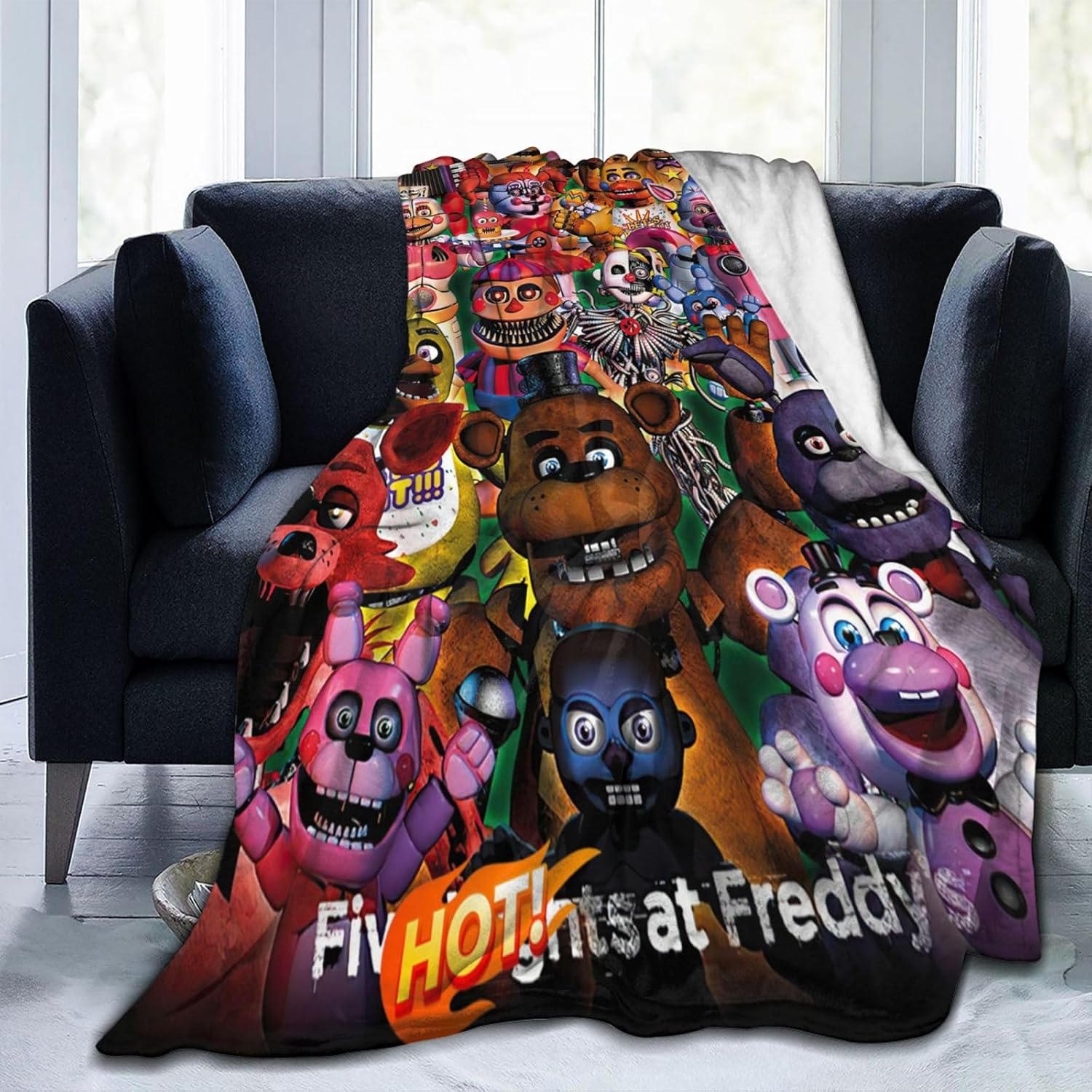 Vorus Manta de franela con impresión 3D de anime, unisex, manta de felpa súper suave para ropa de cama y sofá D-50 x 40 pulgadas