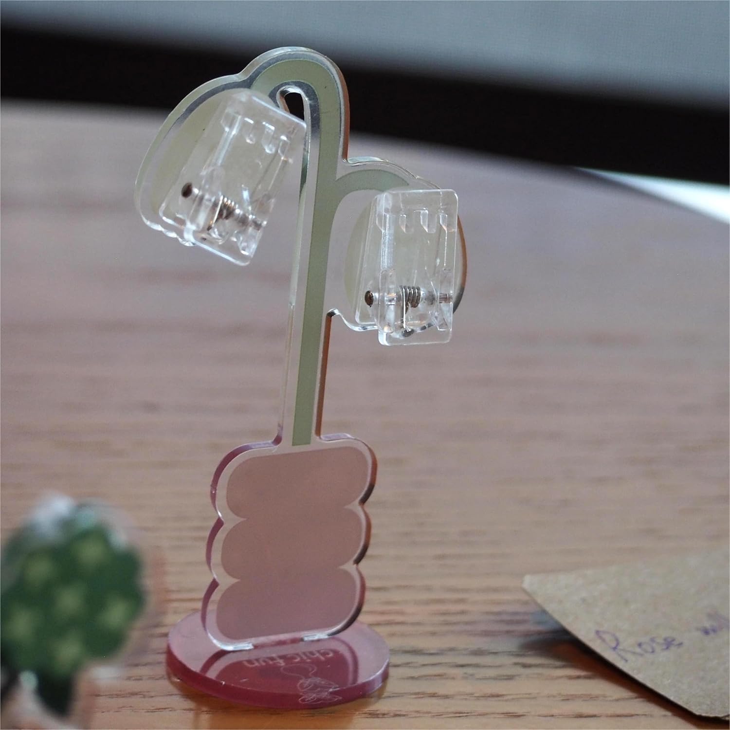 3 piezas de acrílico para escritorio, soporte de clip de flores, clip de exhibición de fotos de escritorio en casa, oficina, soporte para fotos,