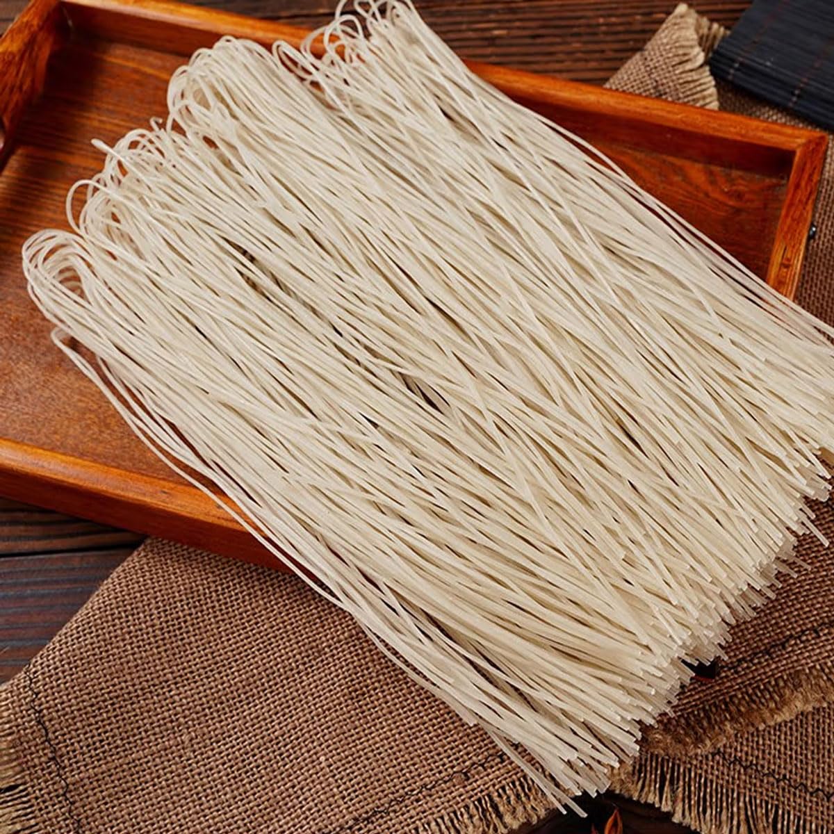 fideos de arroz vermicelli de 17.6 oz500 gx1 paquete de fideos sin gluten, fideos de arroz para comida asiática, vegetarianismo