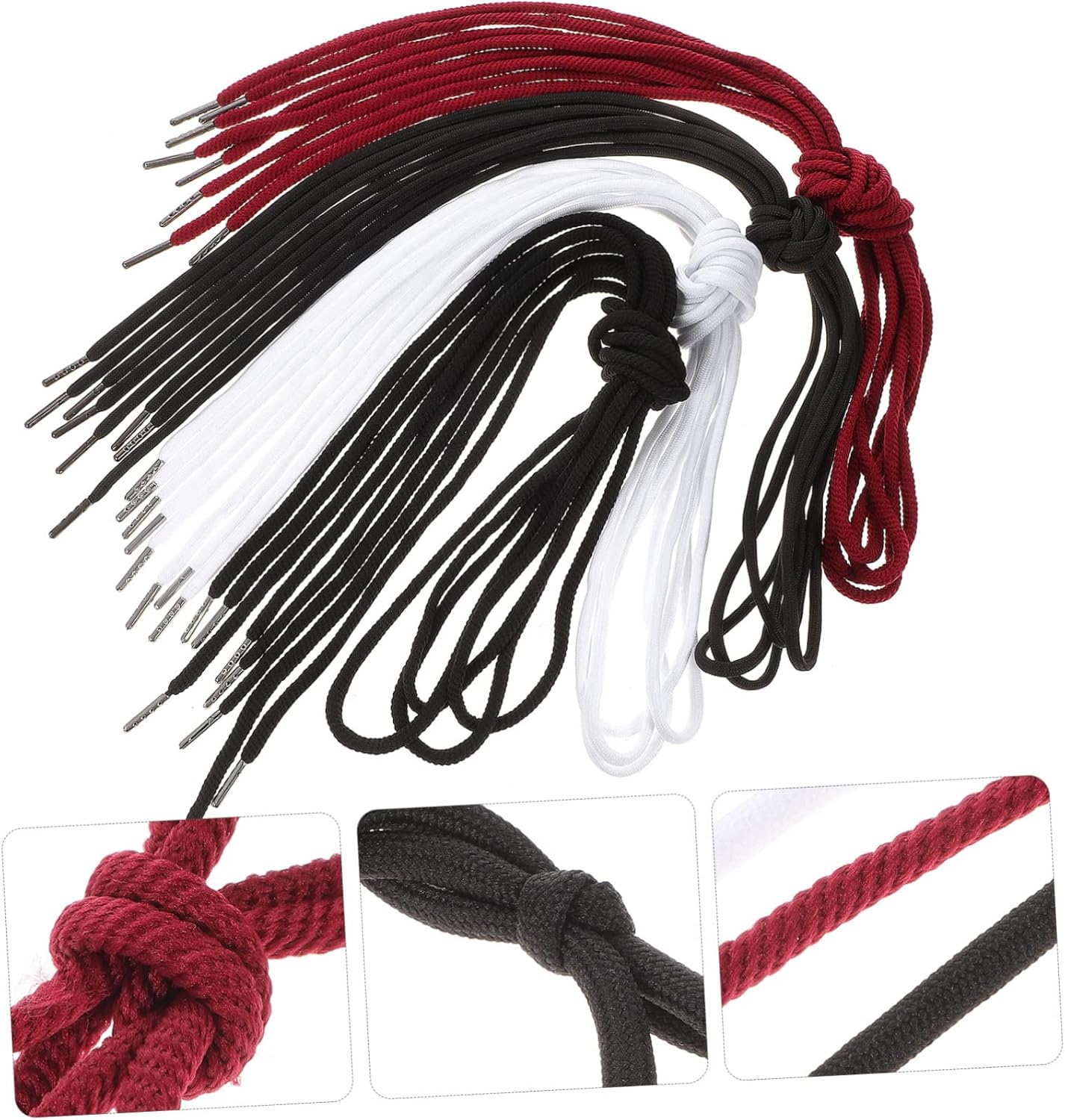 EXCEART 16 Uds. Cordones universales para ropa para pantalones, cordón de ajuste, pantalones deportivos, sudaderas con capucha de repuesto para