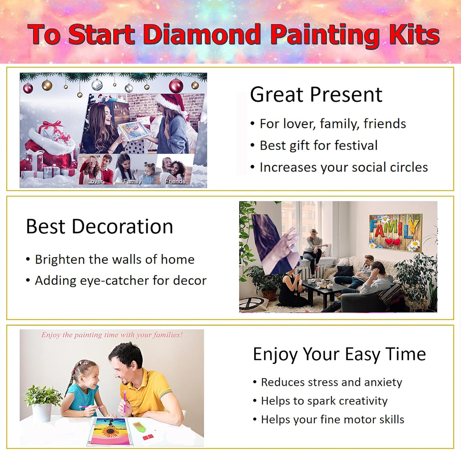 YALKIN Kit de pintura de diamantes grandes de ciervo de Papá Noel para adultos (27.6 x 15.7 pulgadas), taladro redondo completo, festival, arte de