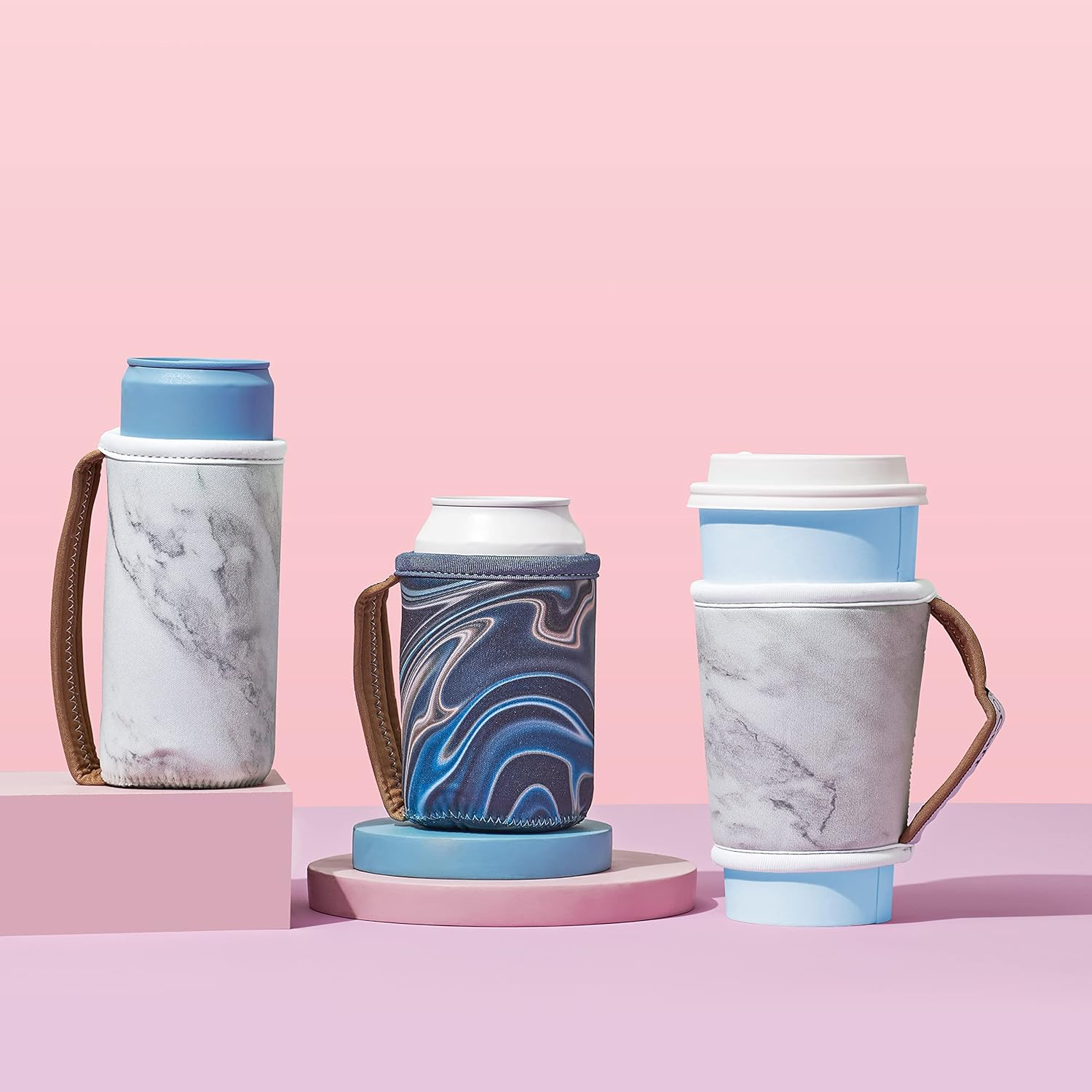 GoCuff – Fundas para puños de latas regulares, aislantes reutilizables con asa neopreno con mangas aisladas para refrescos, bebidas energéticas,