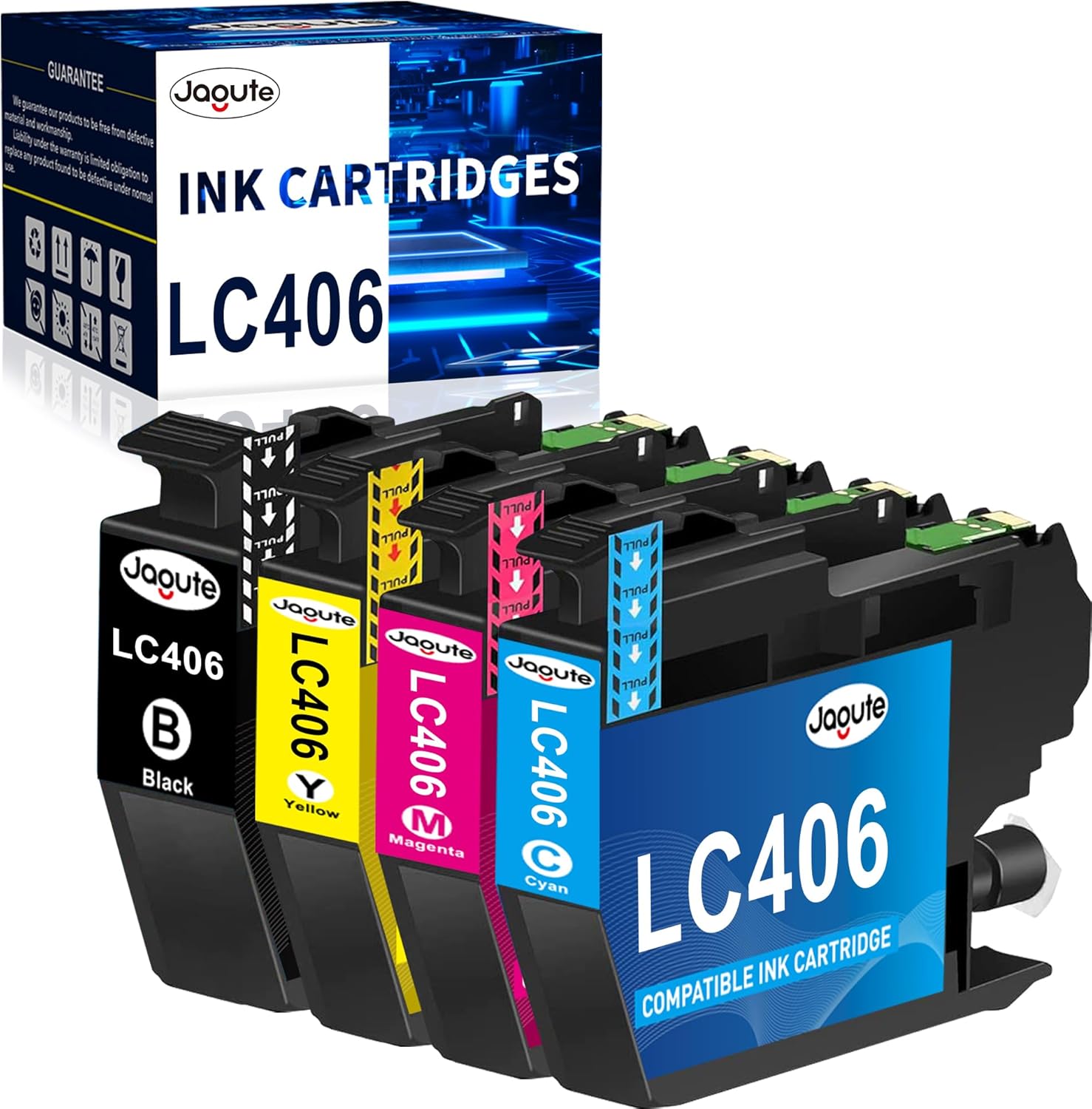 Jagute LC406 LC 406 Cartuchos de tinta compatibles de repuesto para Brother LC406 XL LC406XL con impresora MFC-J4335DW MFC-J4345DW MFC-J4535DW