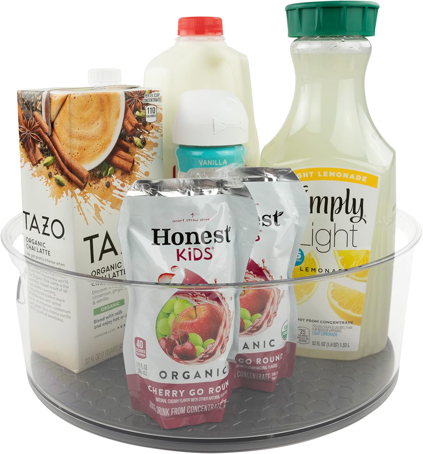 Spectrum Hexa Lazy Susan – Bandeja giratoria de almacenamiento para refrigerador, despensa, gabinete, mesa y organización de estantesperfecta para