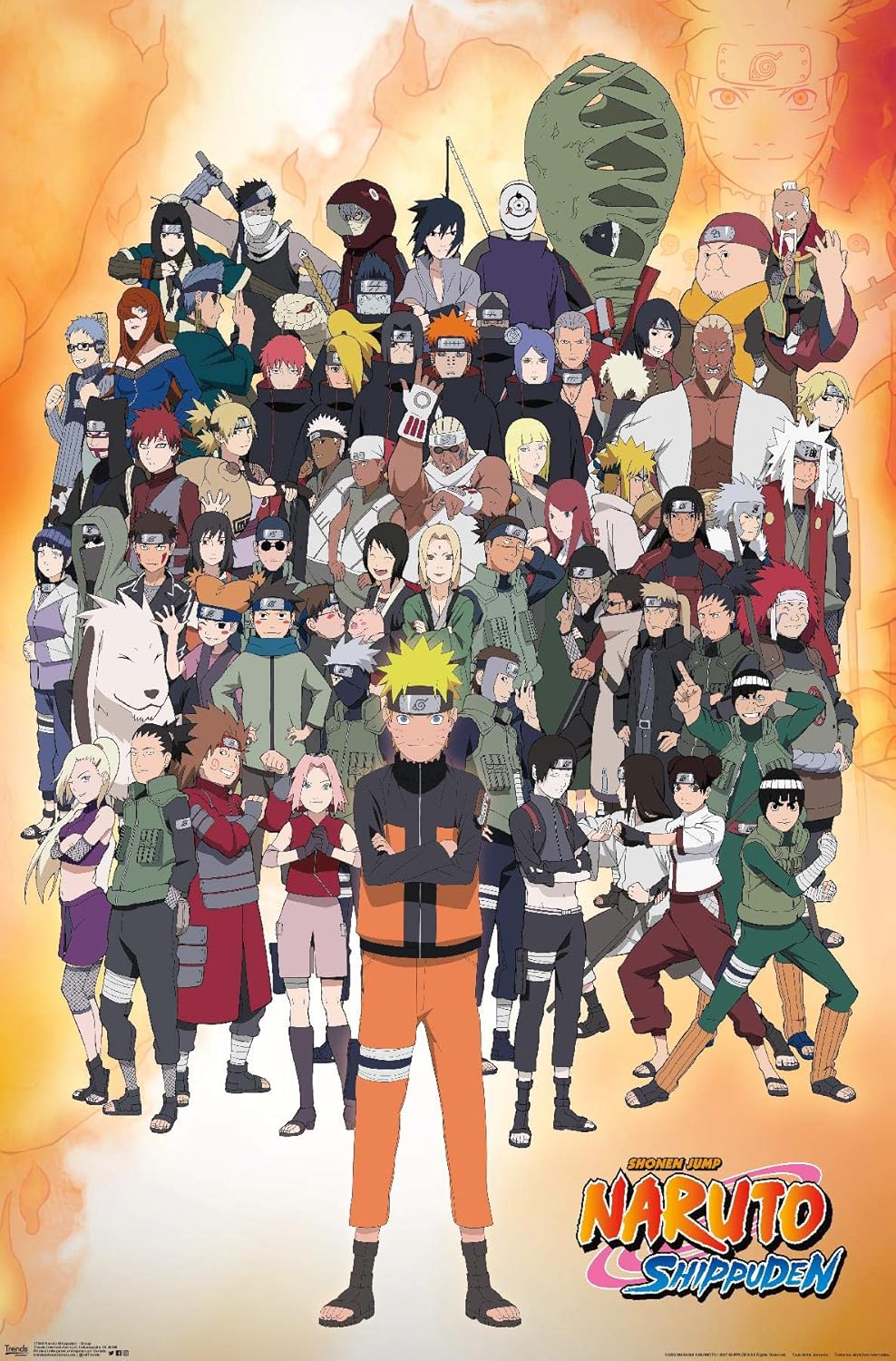 Trends International Naruto Shippuden – Póster de pared de grupo, 14.725 x 22.375 pulgadas, versión premium sin marco