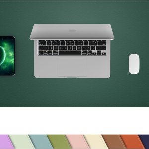 AFIING Alfombrilla de escritorio de doble cara, corcho natural y piel sintética, protector de alfombrilla de escritorio antideslizante, impermeable, AFIING Alfombrilla de escritorio de doble cara, corcho natural y piel sintética, protector de alfombrilla de escritorio antideslizante, impermeable,