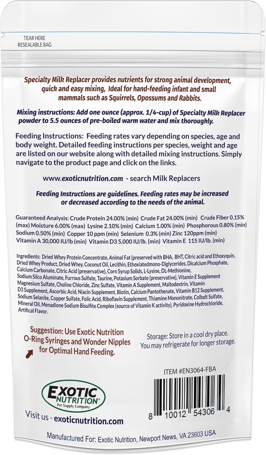 Exotic Nutrition Sustituto de leche especial 8.8 Oz