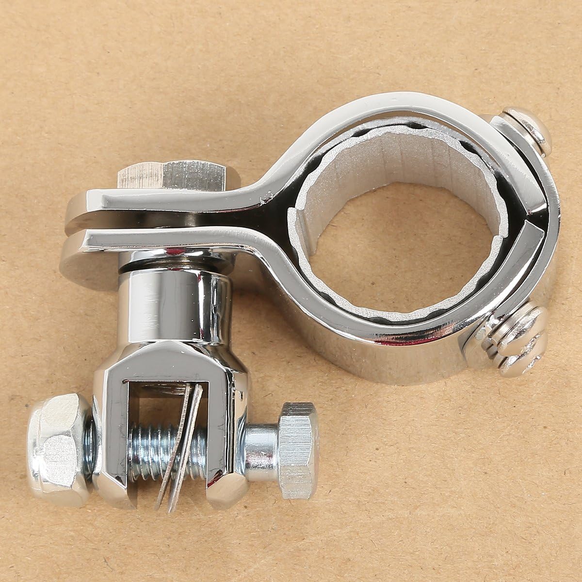 SLMOTO Estriberas de motocicleta de 0.984 in, 1.181 in, 1.378 in, barra de choque de carretera para abrazaderas de clavija de pie, adaptador de