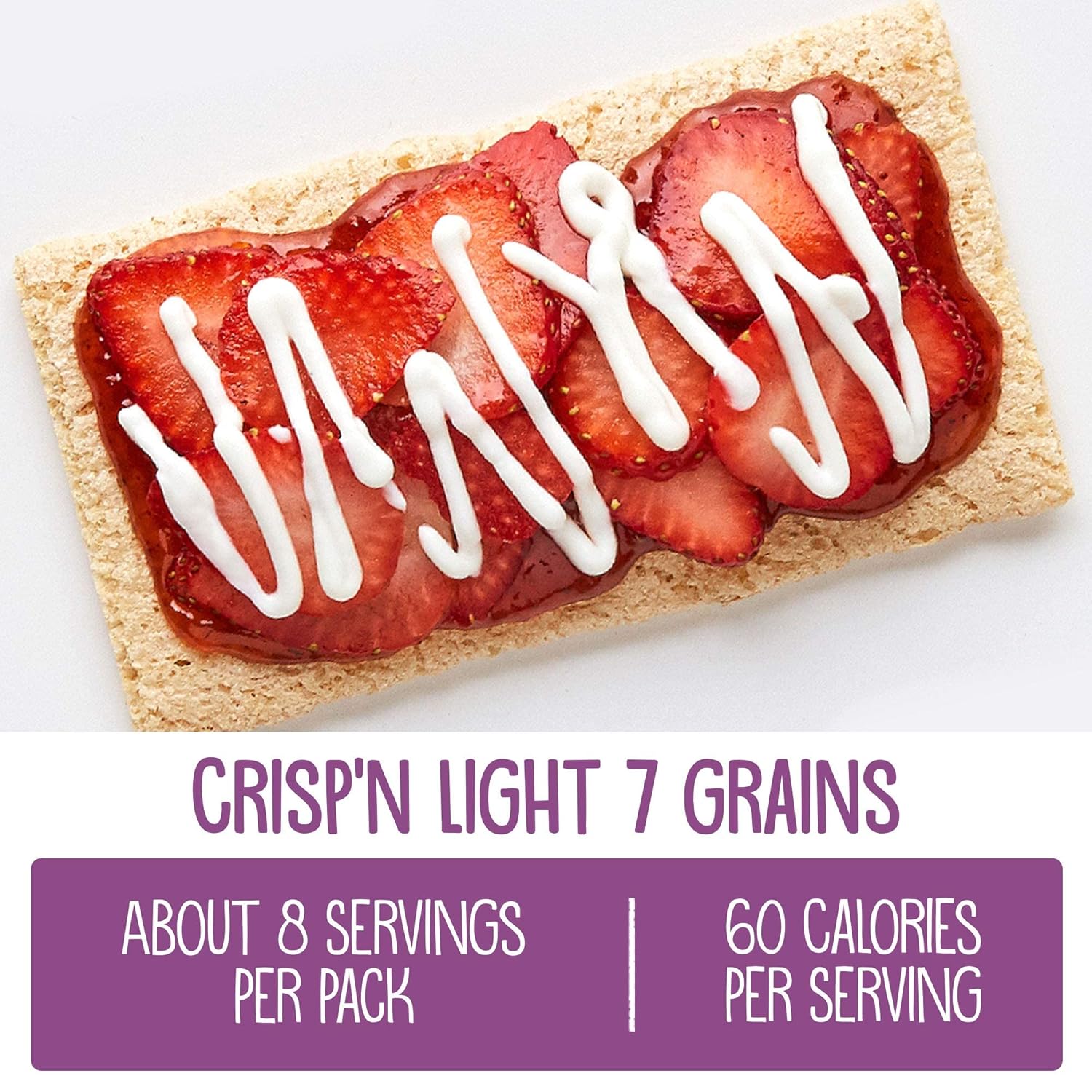 Wasa Crisp’N Light – Pan crujiente de 7 granos, 4.9 onzas (paquete de 4), galletas, sin grasa, sin grasa saturada, 0.00 oz de grasas trans, sin
