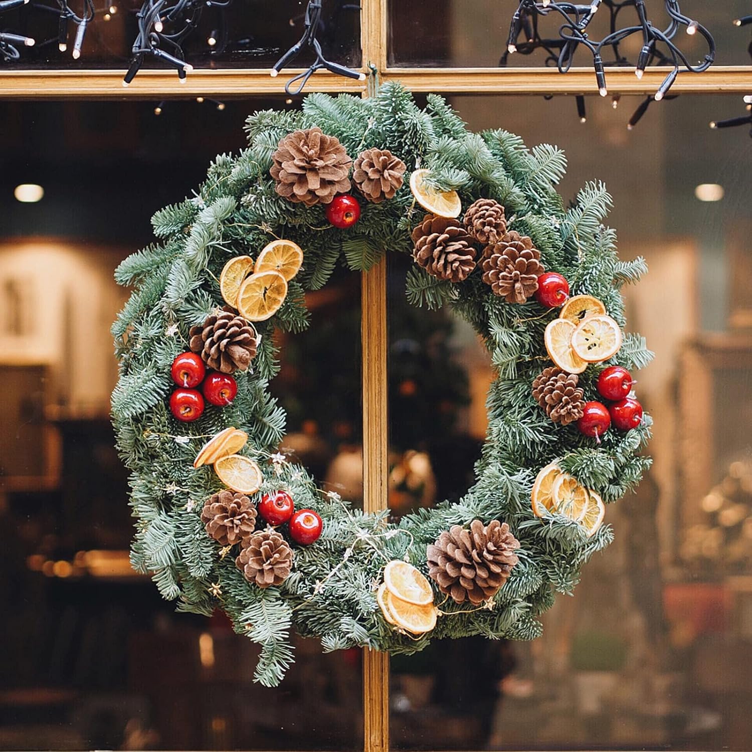 10 coronas redondas colgantes grandes de cartón de 12 pulgadas para manualidades, círculo redondo de papel, adornos colgantes de Navidad, adornos