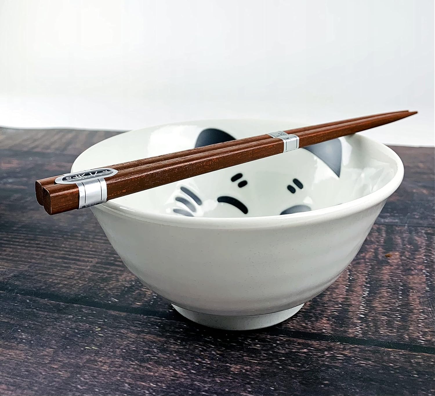 JapanBargain v 4693, juego de 2 cuencos y palillos de porcelana japonesa, cuencos de arroz y tazones de sopa, caja de regalo, fabricado en Japón,