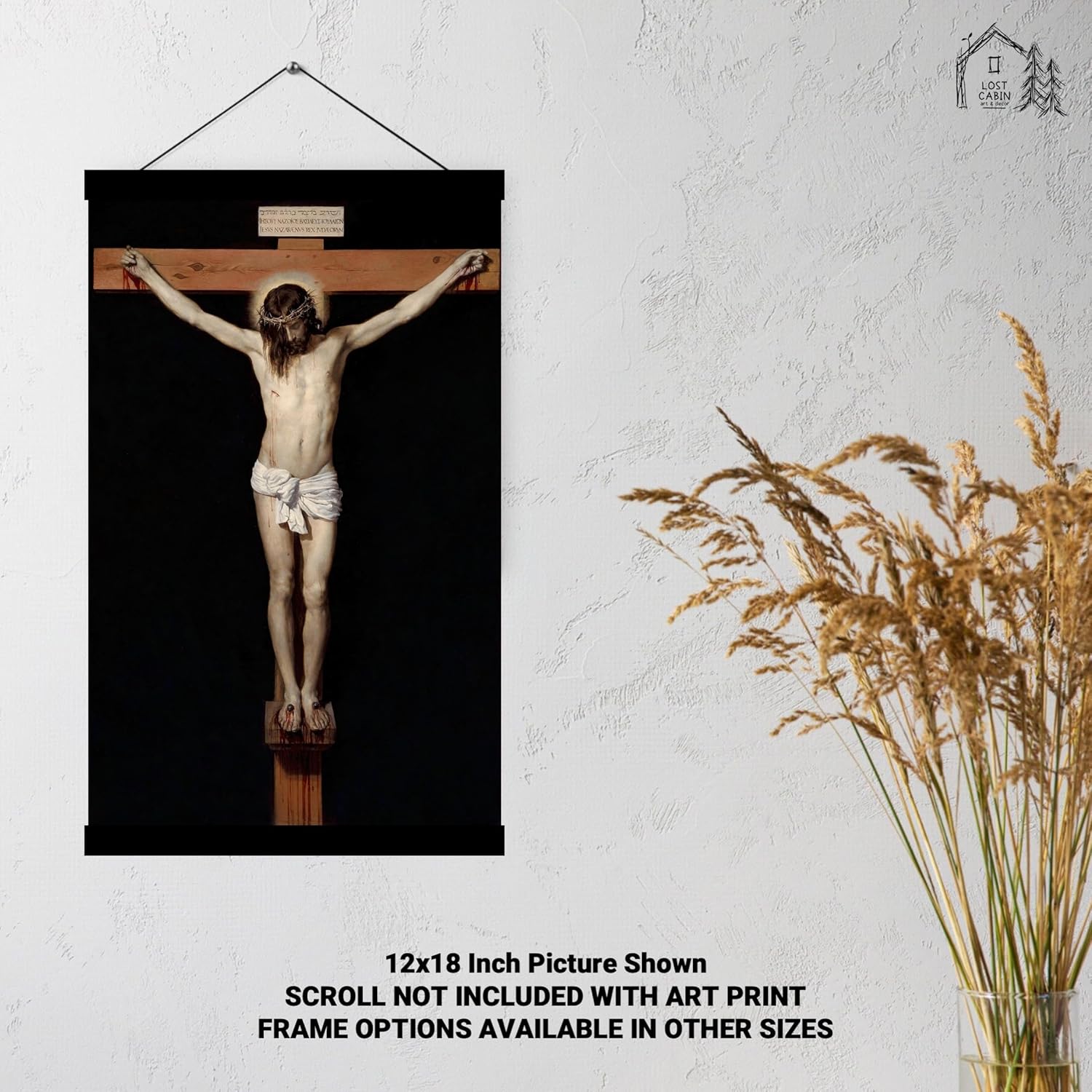 Cabaña perdida Cristo crucificado por Diego Velázquez  Impresión sin marco  Reproducción de pinturas de obras de arte finas  Póster enmarcado de