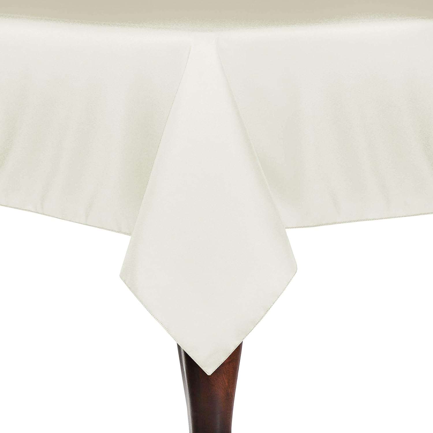 ULTIMATE TEXTILE Mantel rectangular de lino de poliéster de 72 x 108 pulgadas, color crema marfil