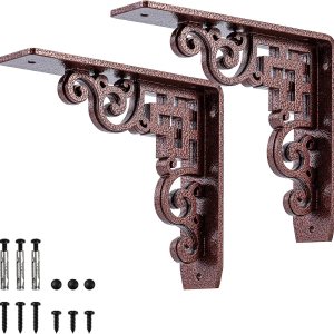 PICESA – Soportes de estante resistentes, carga máxima de 660 libras, soportes de metal de aleación de alta calidad (juego de 2) soportes de PICESA – Soportes de estante resistentes, carga máxima de 660 libras, soportes de metal de aleación de alta calidad (juego de 2) soportes de